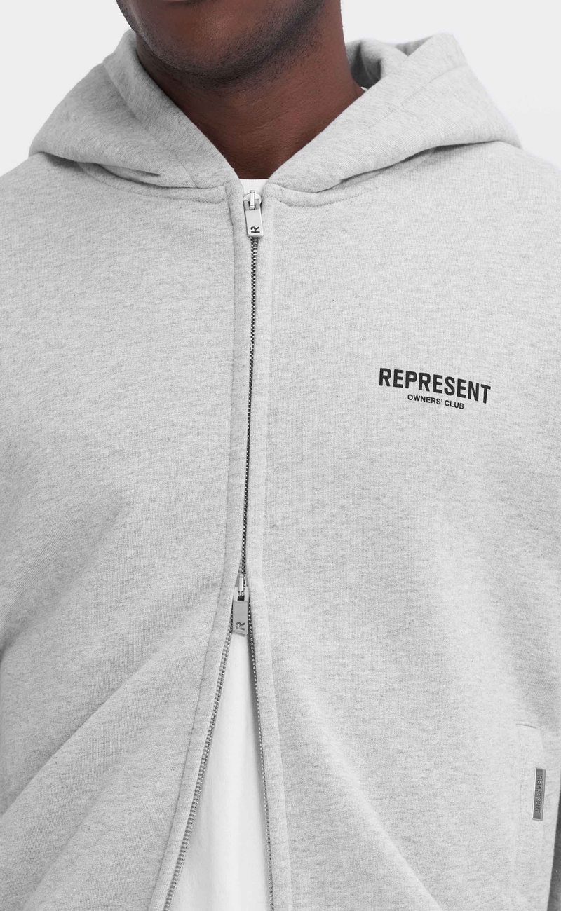 ASH GREY OWNERS CLUB ZIP HOODIE