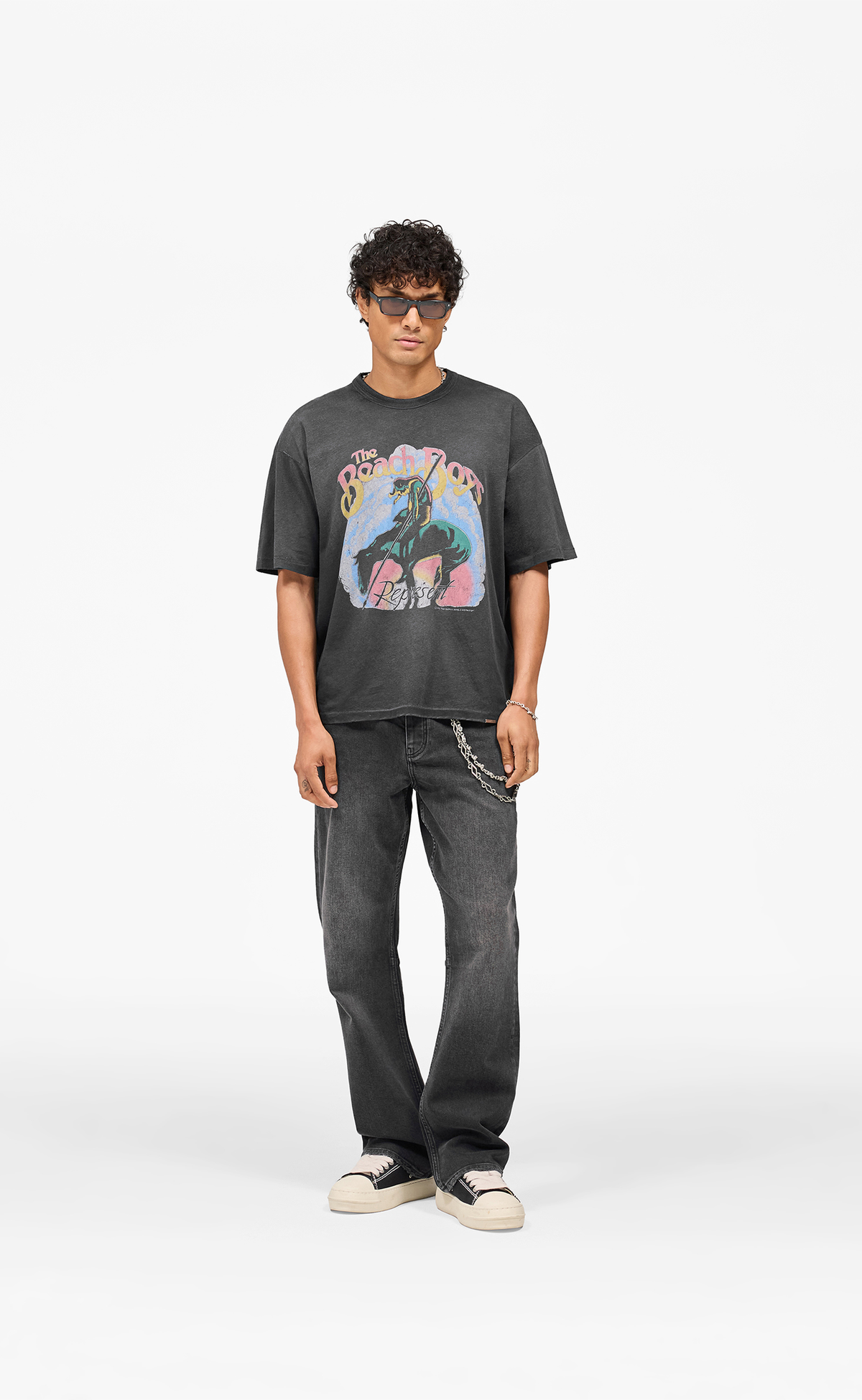 BEACH BOYS ENDLESS SUMMER STAINED BLACK T-SHIRT