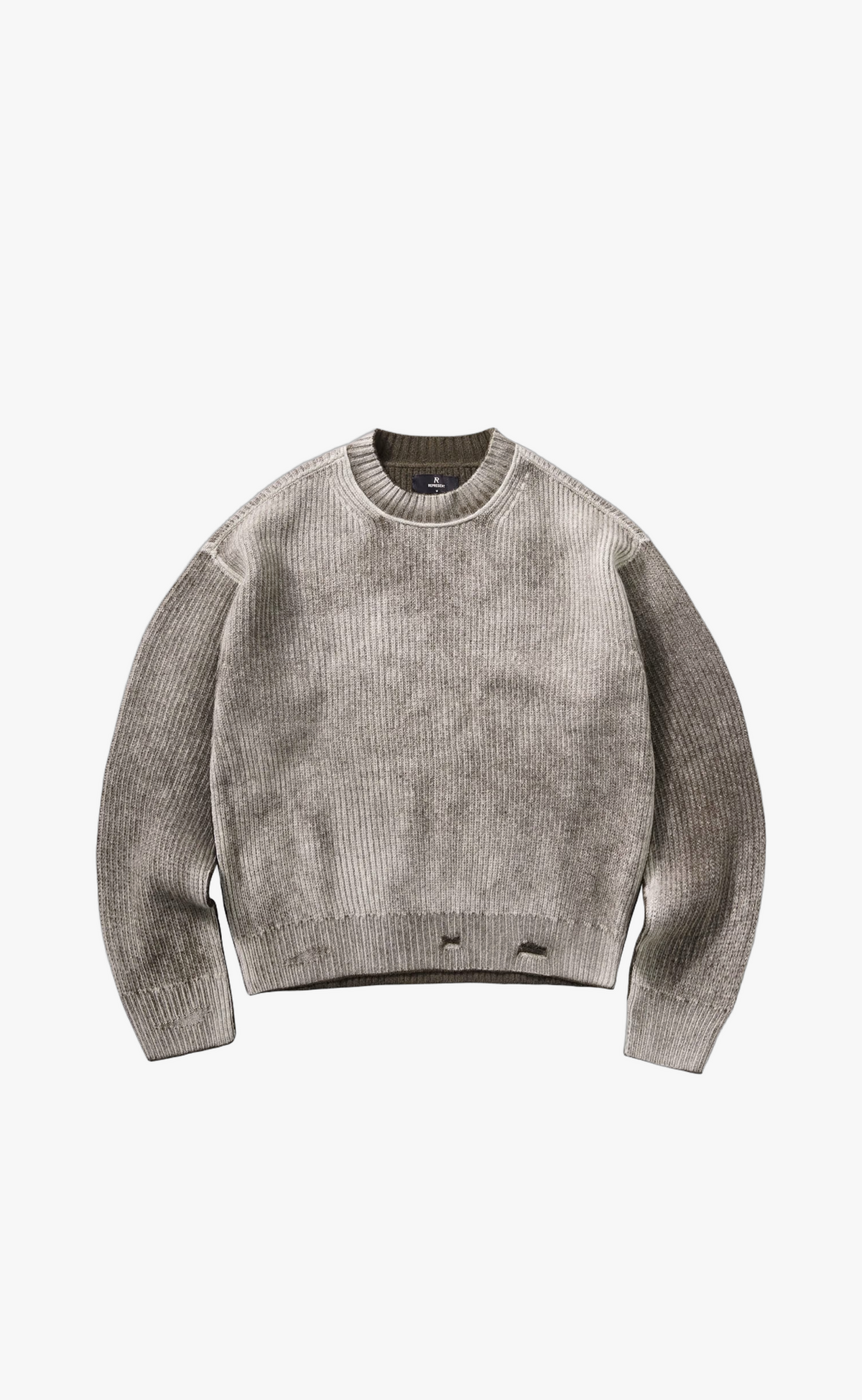 REVERSIBLE FADE OUT KNIT JET BLACK SWEATER