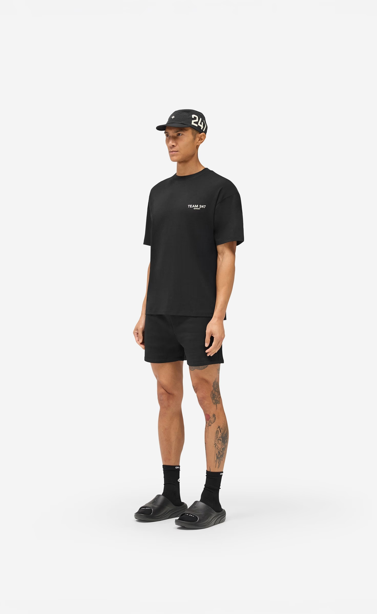 TEAM 247 JERSEY JET BLACK SHORTS