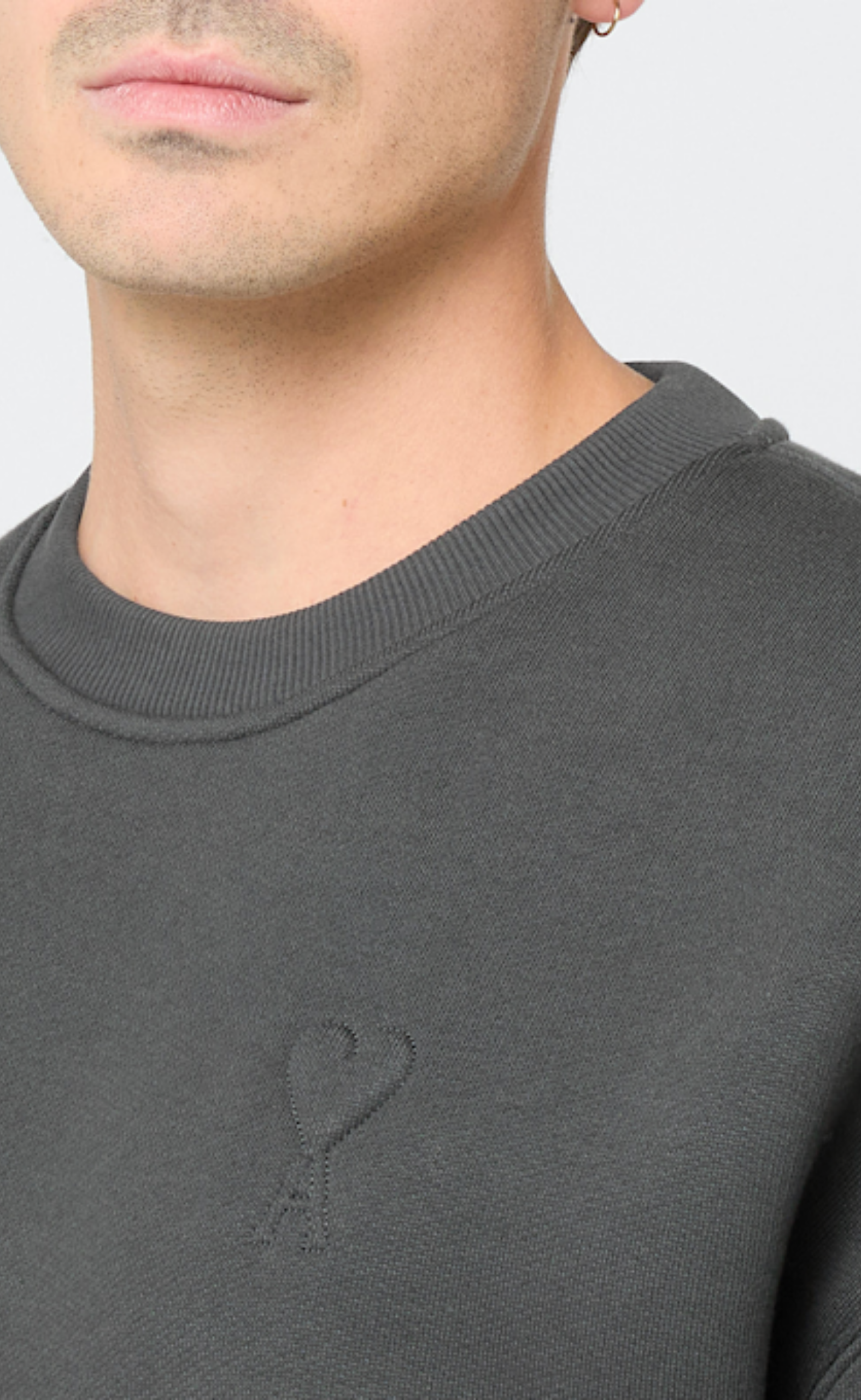 BIG ADC EMBOSSED ANTHRACITE CREWNECK