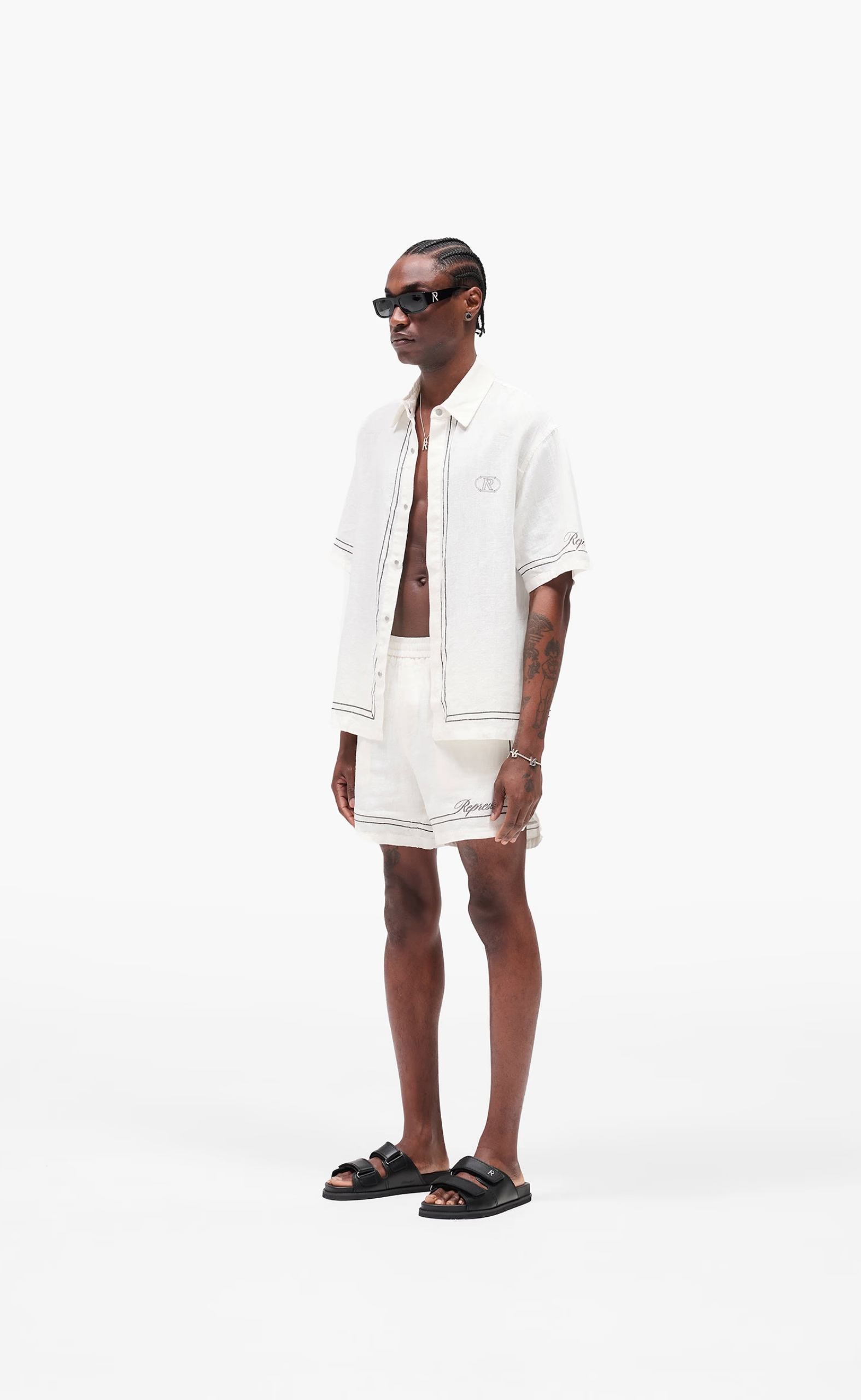 BORDER WHISPER WHITE SHORTS