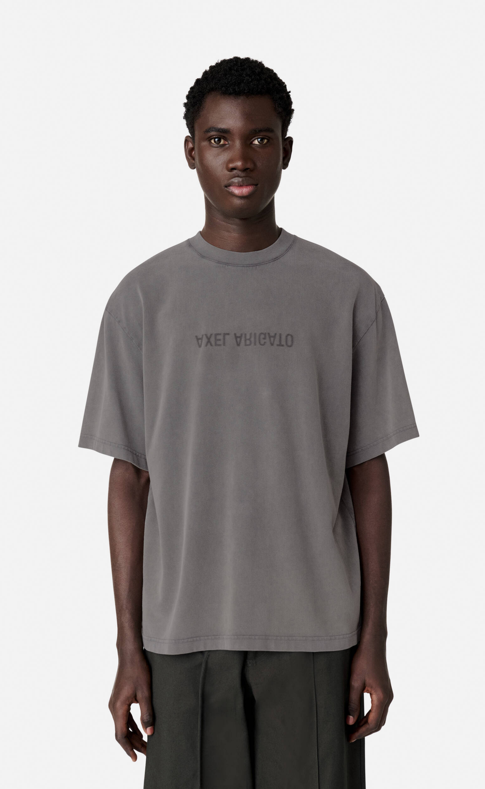 DISTORT WASHED STEEL GREY T-SHIRT