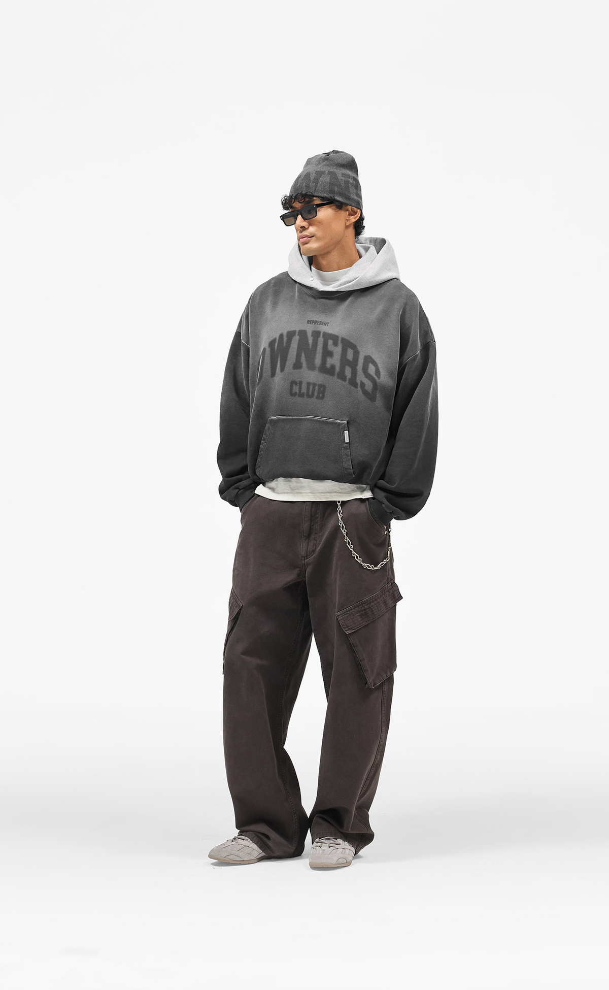 OWNERS CONTRAST VINTAGE BLACK HOODIE