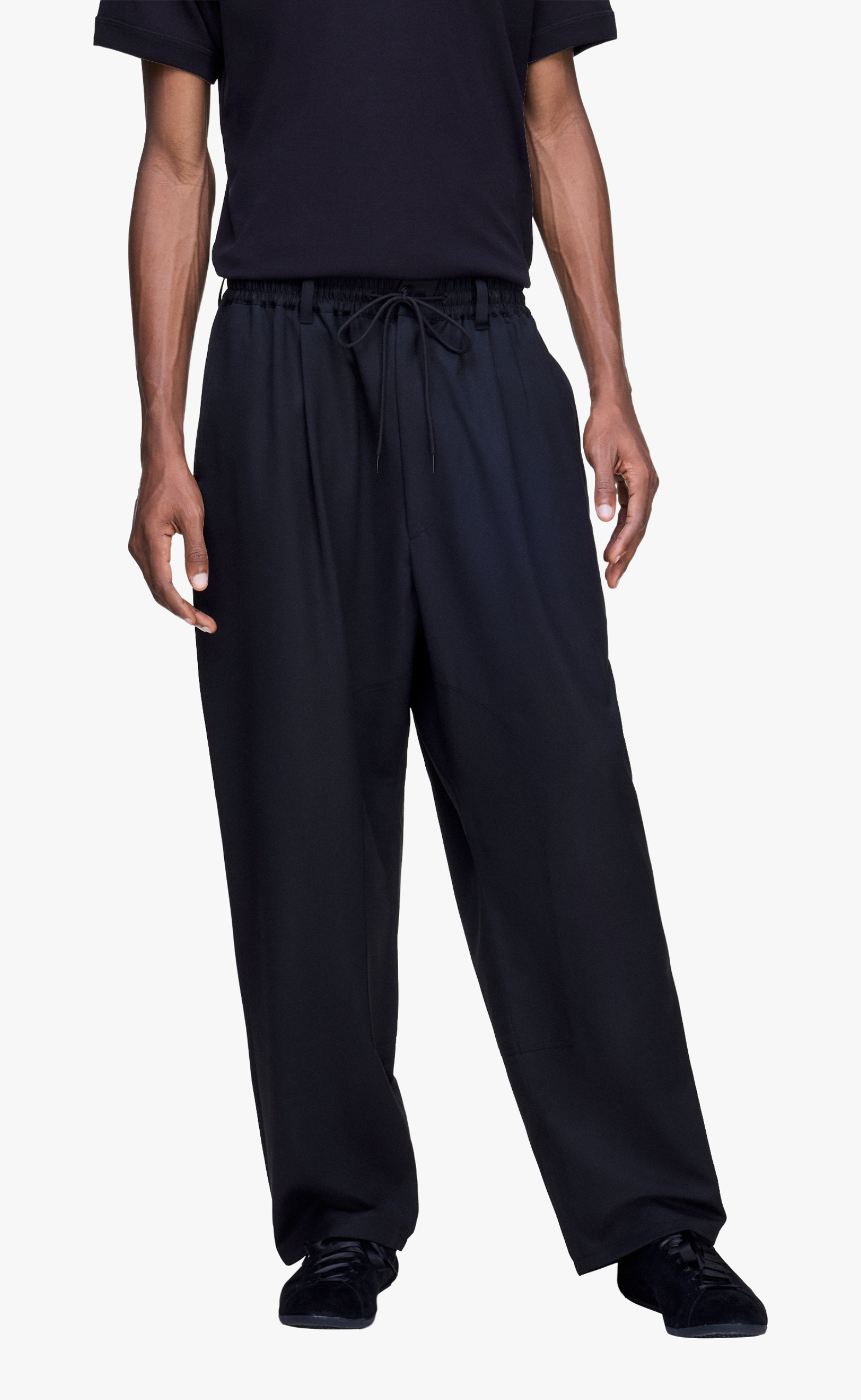 REF WOOL TP BLACK PANTS