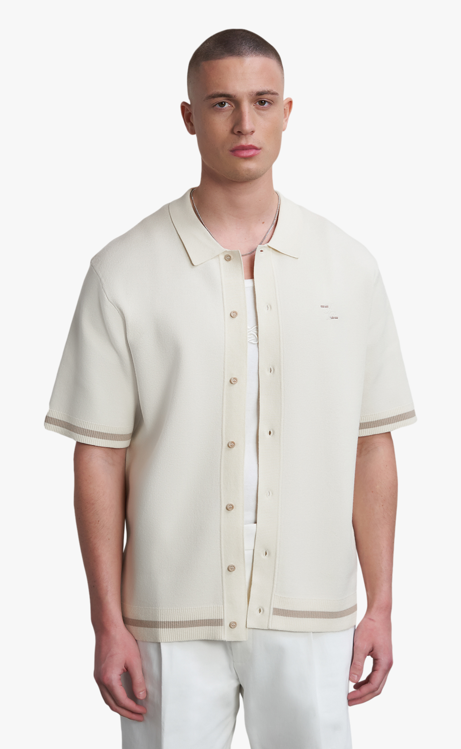 KNIT SHIRT CLASSIC ANTIQUE WHITE