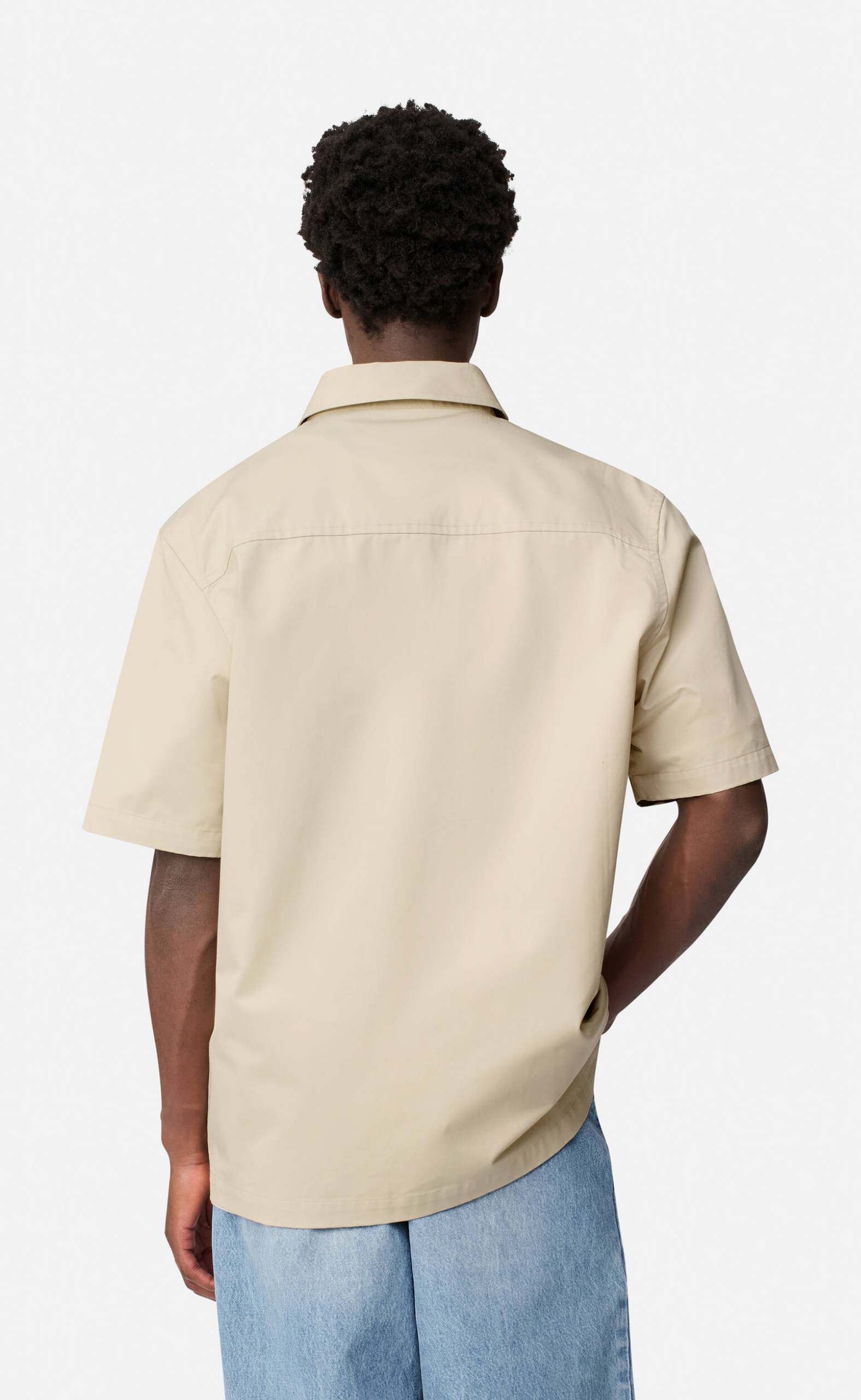 DREW SHORT SLEEVE BEIGE SHIRT