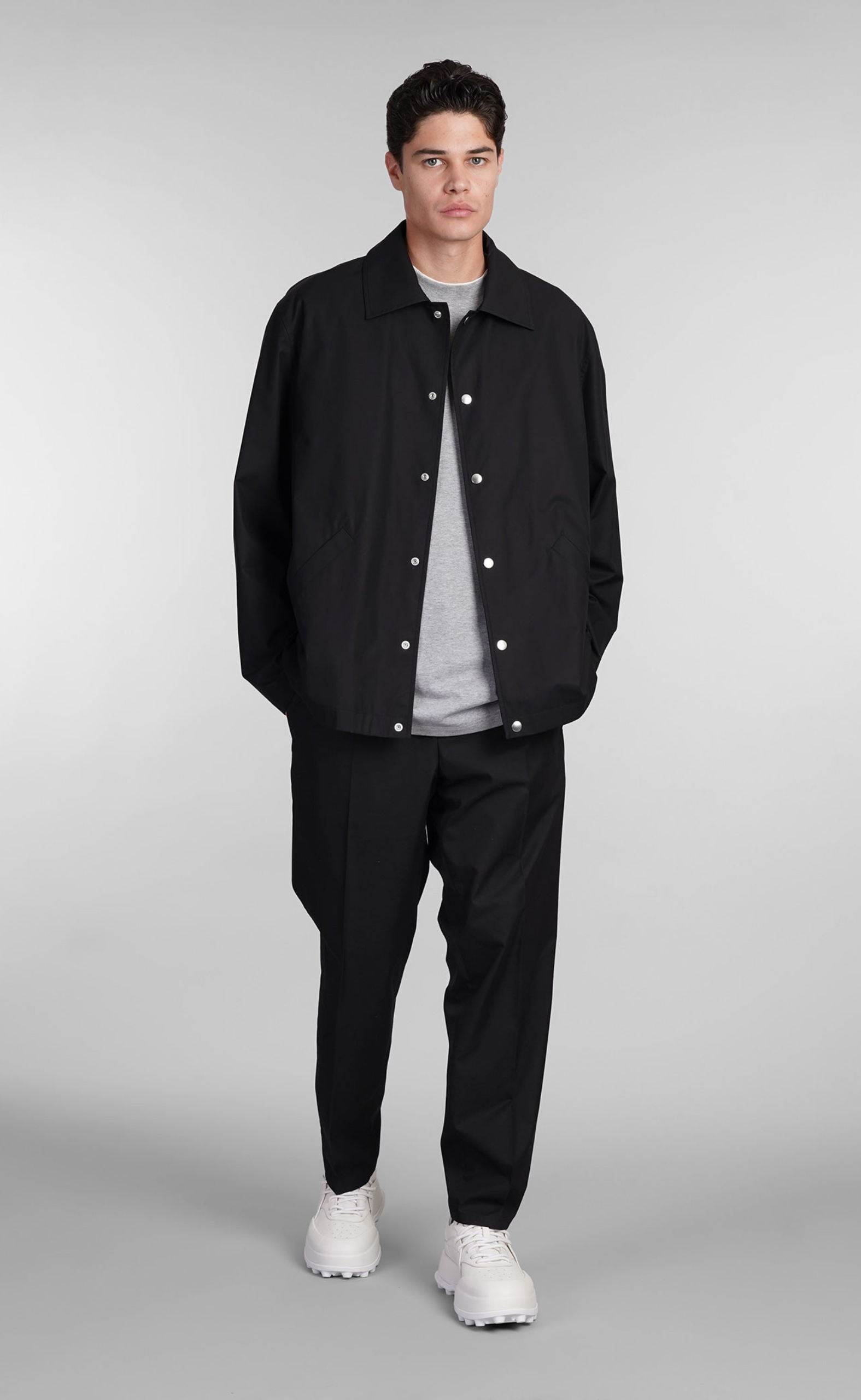 PRINTED LOGO BLACK JACKET