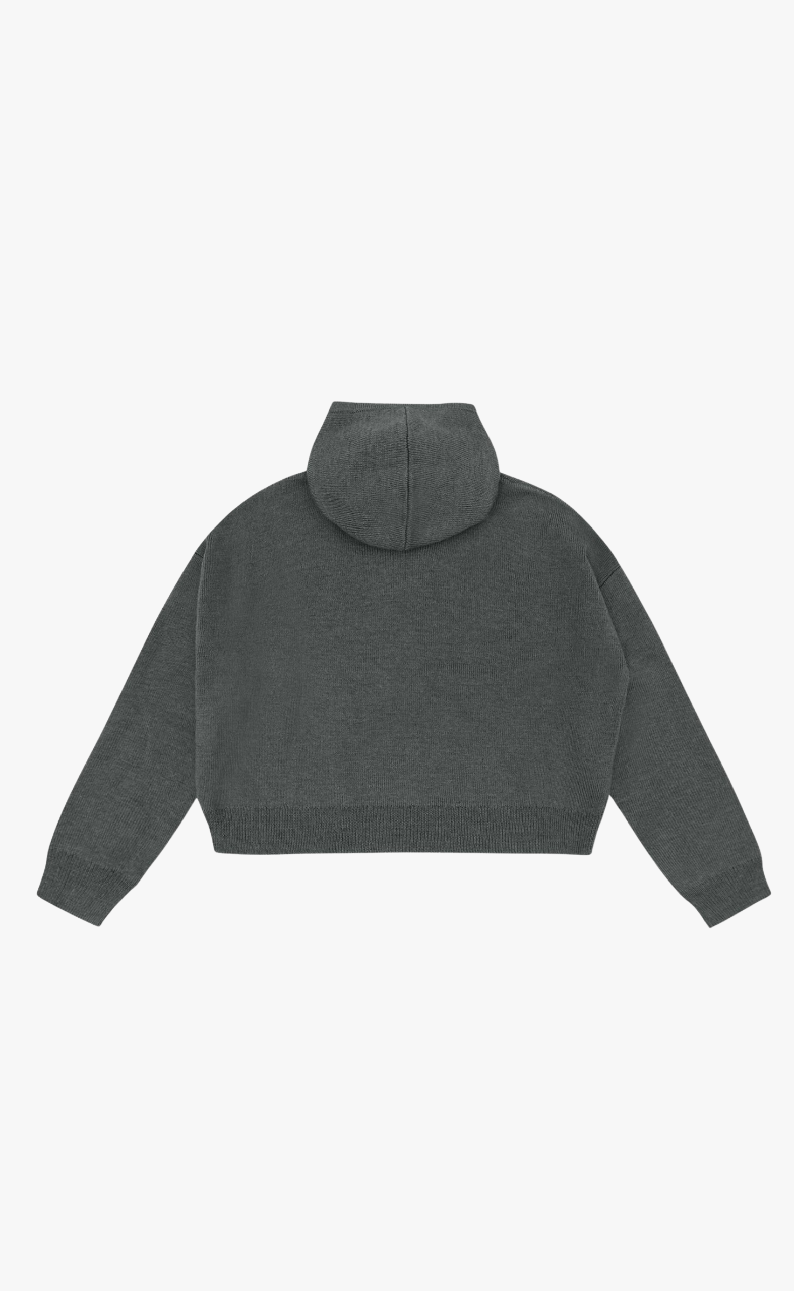 LAMPI KNIT DARK GREY HOODIE