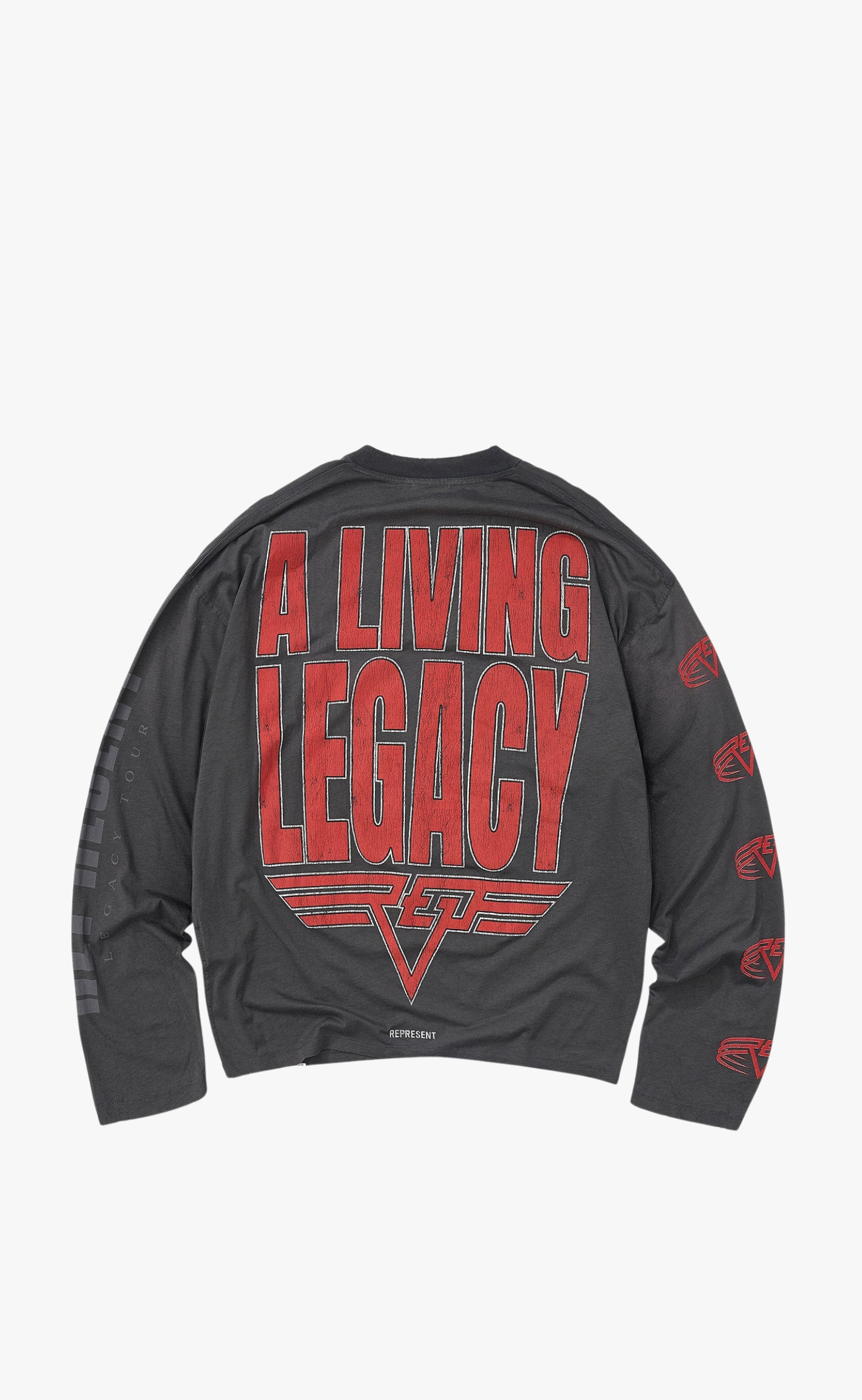 REPRESENT LIVING LEGACY TOUR SUN FADE GREY LONGSLEEVE