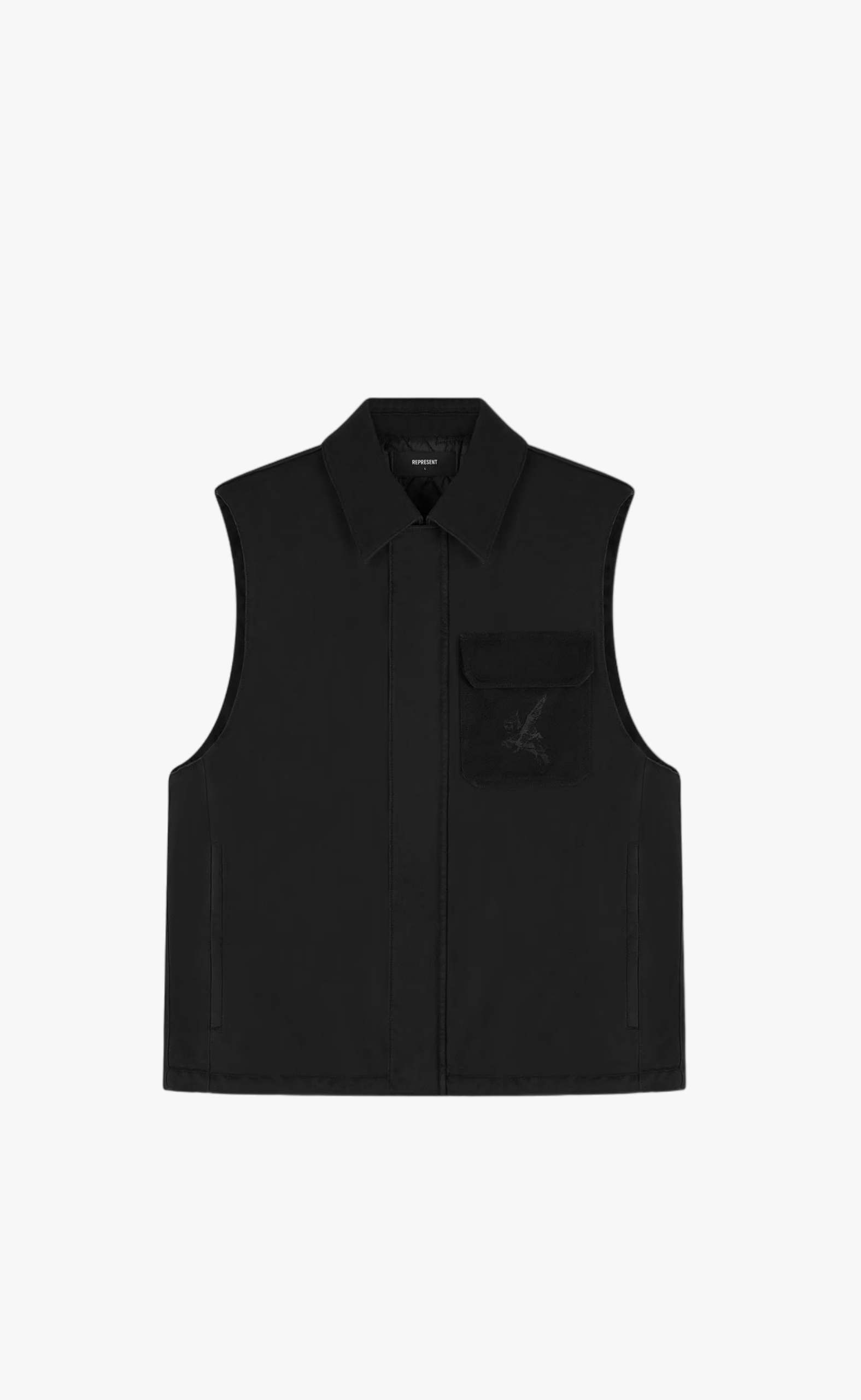 COLLARED BLACK GILET