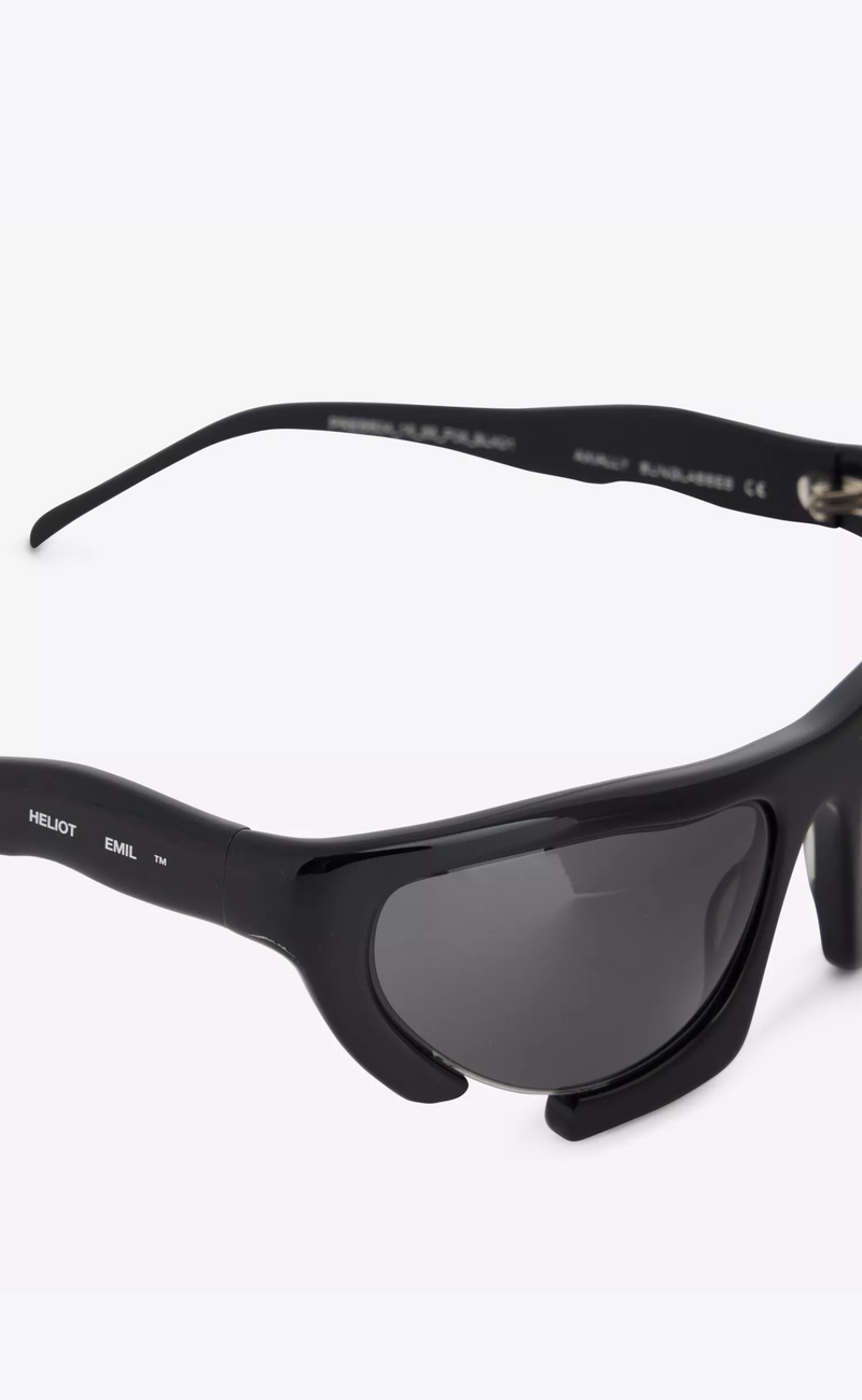 AXIALLY SHINY BLACK SUNGLASSES