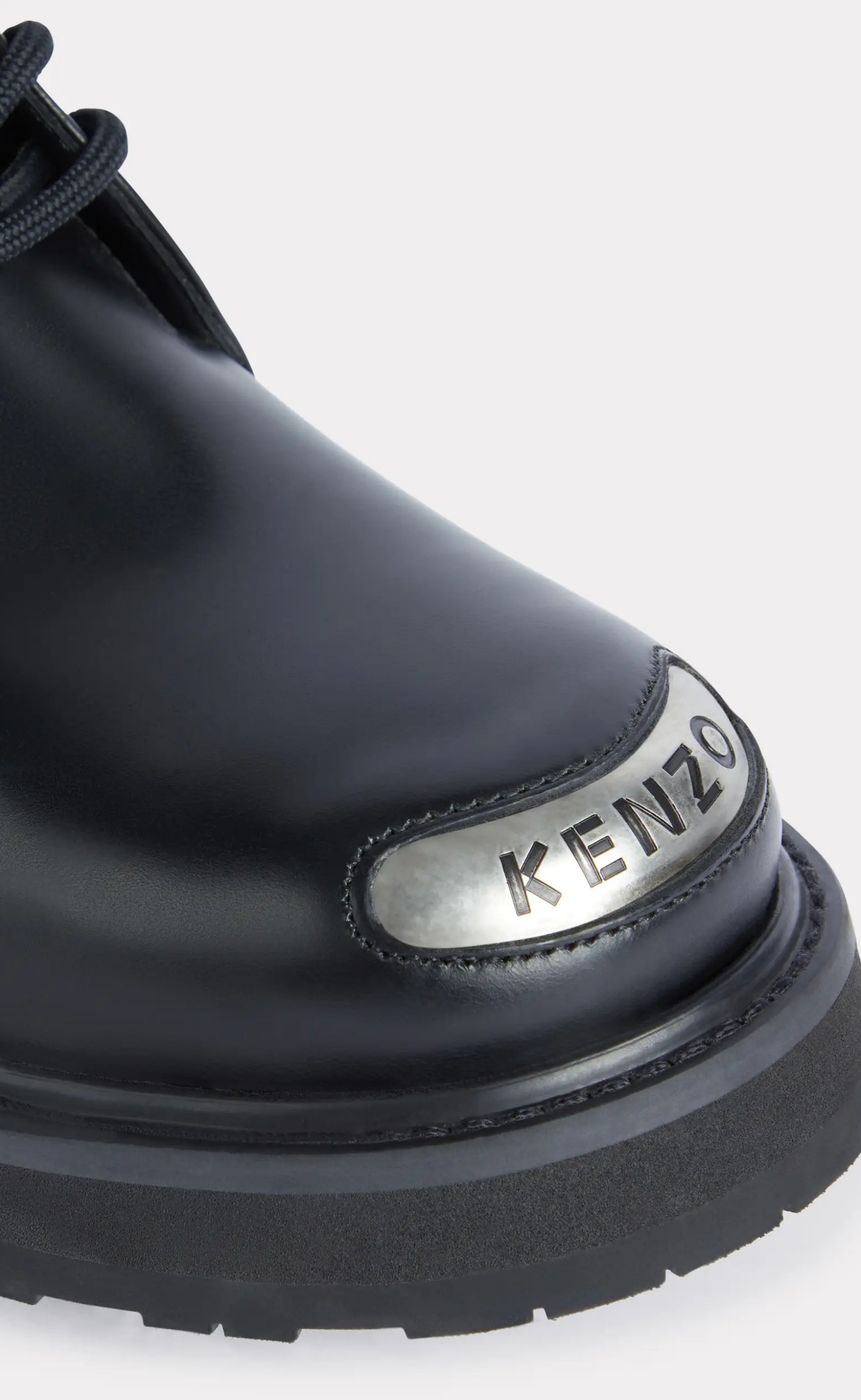 KENZO SMILE DERBIES IN LEATHER BLACK LOAFER
