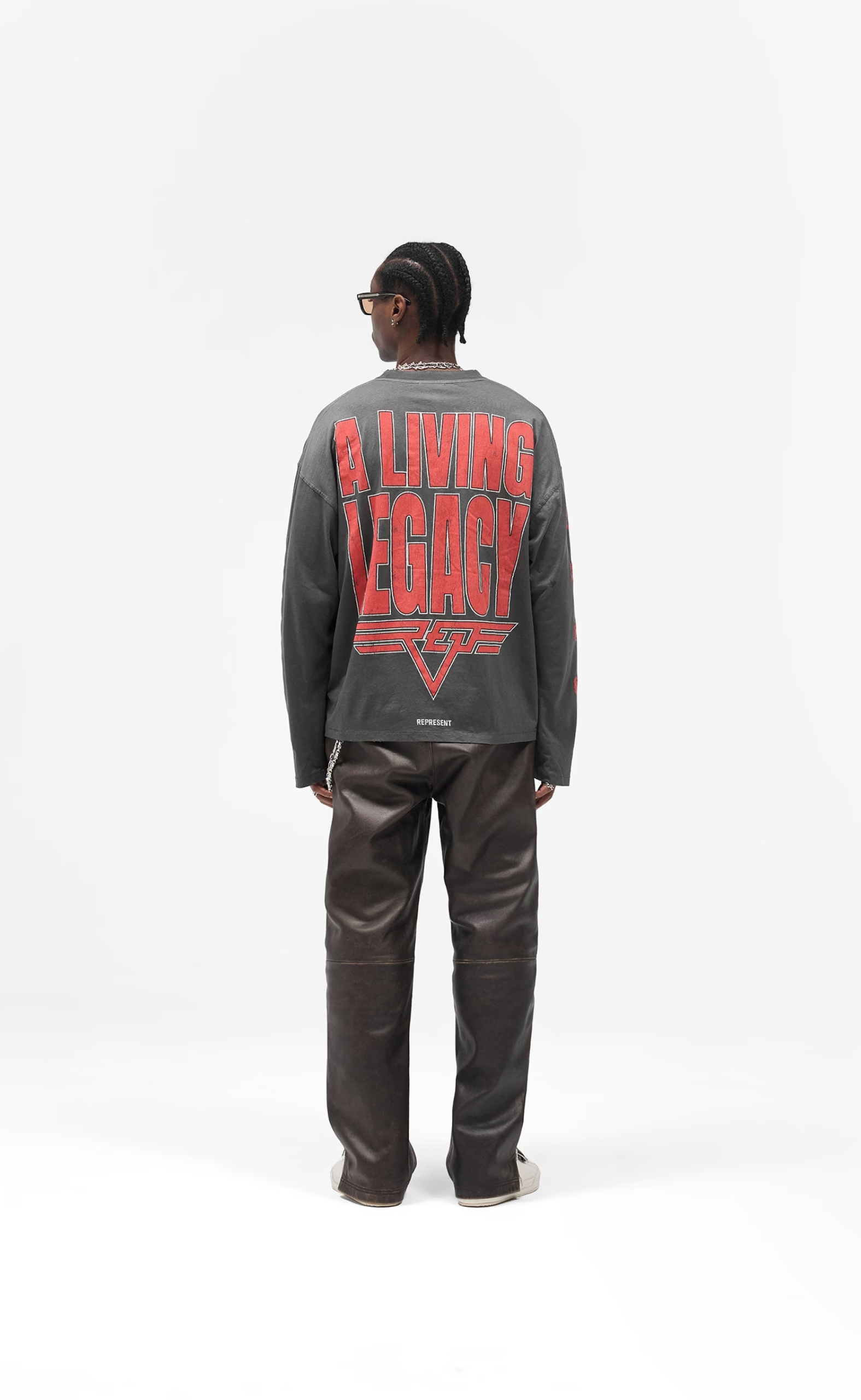 REPRESENT LIVING LEGACY TOUR SUN FADE GREY LONGSLEEVE