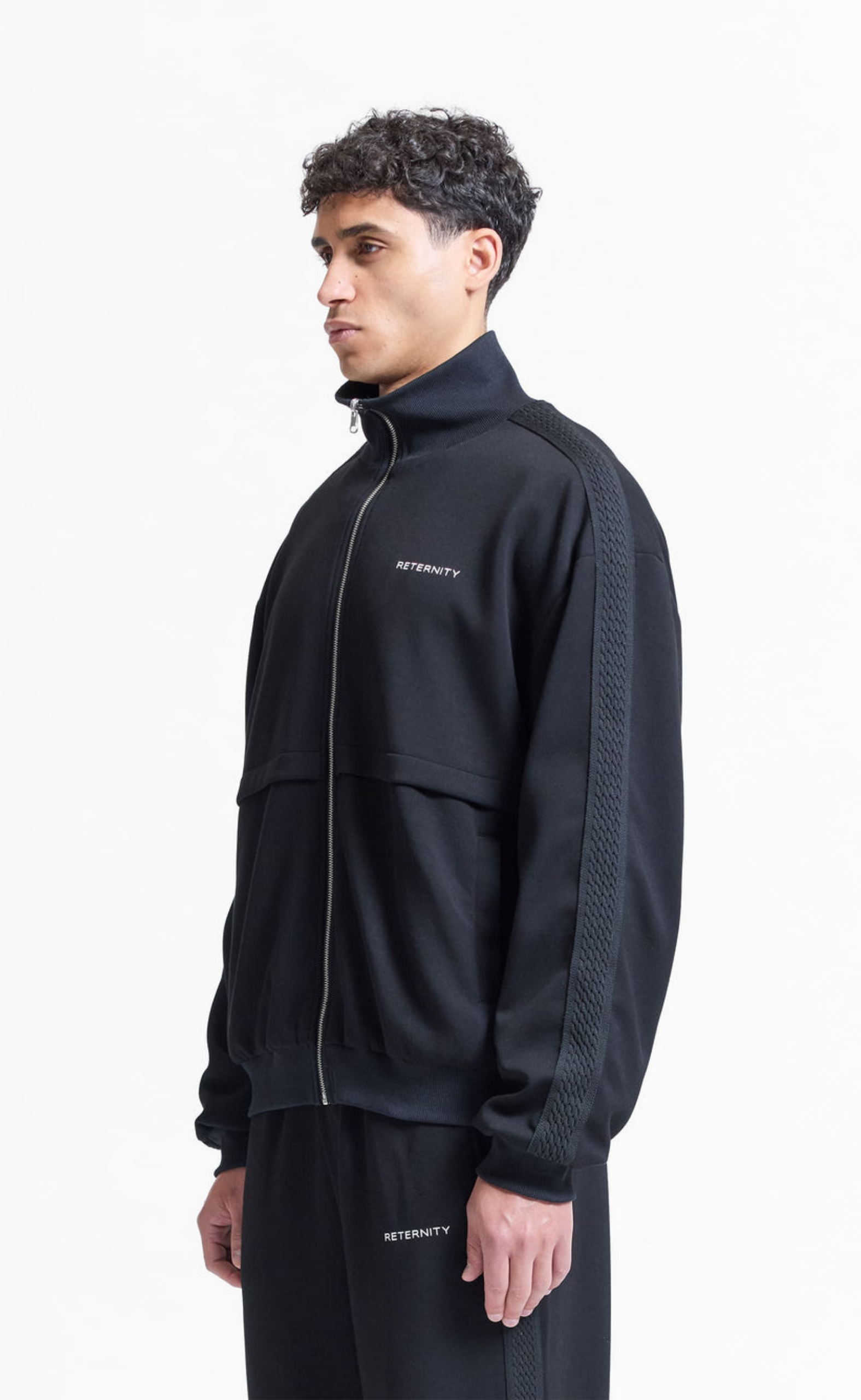 STUDIO REVERSIBLE TRACK BLACK JACKET