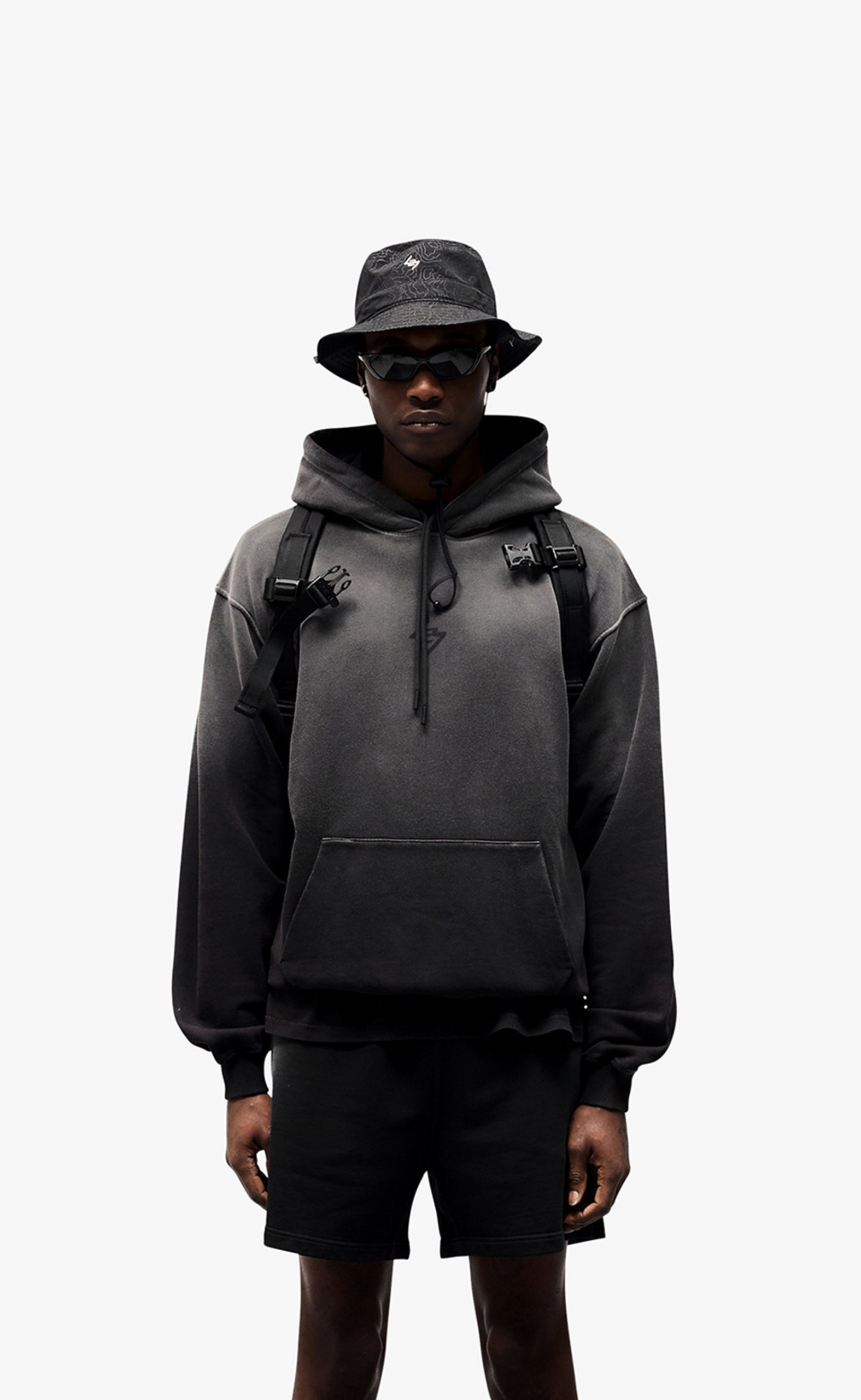 247 MOTION OVERSIZED BLACK HOODIE