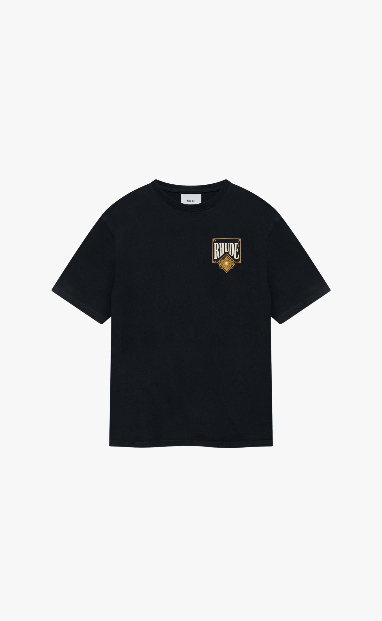 RHUDE PLAYING CARD VINTAGE BLACK T-SHIRT