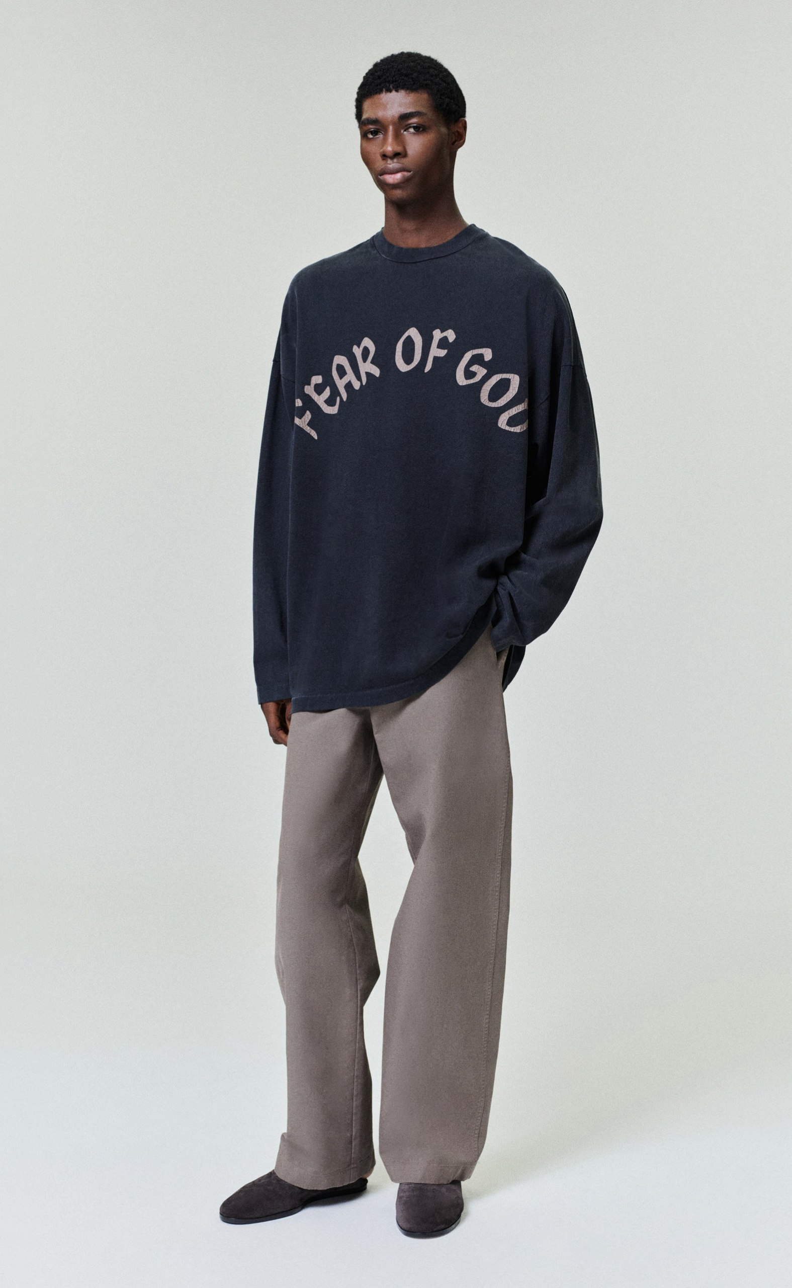 FEAR OF GOD "F OF G" BLACK LONGSLEEVE