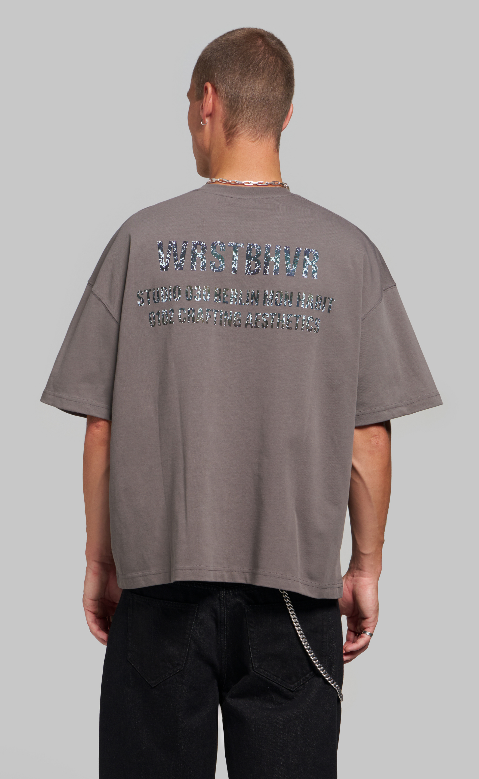 STUDIO V14 DARK GULL GRAY T-SHIRT