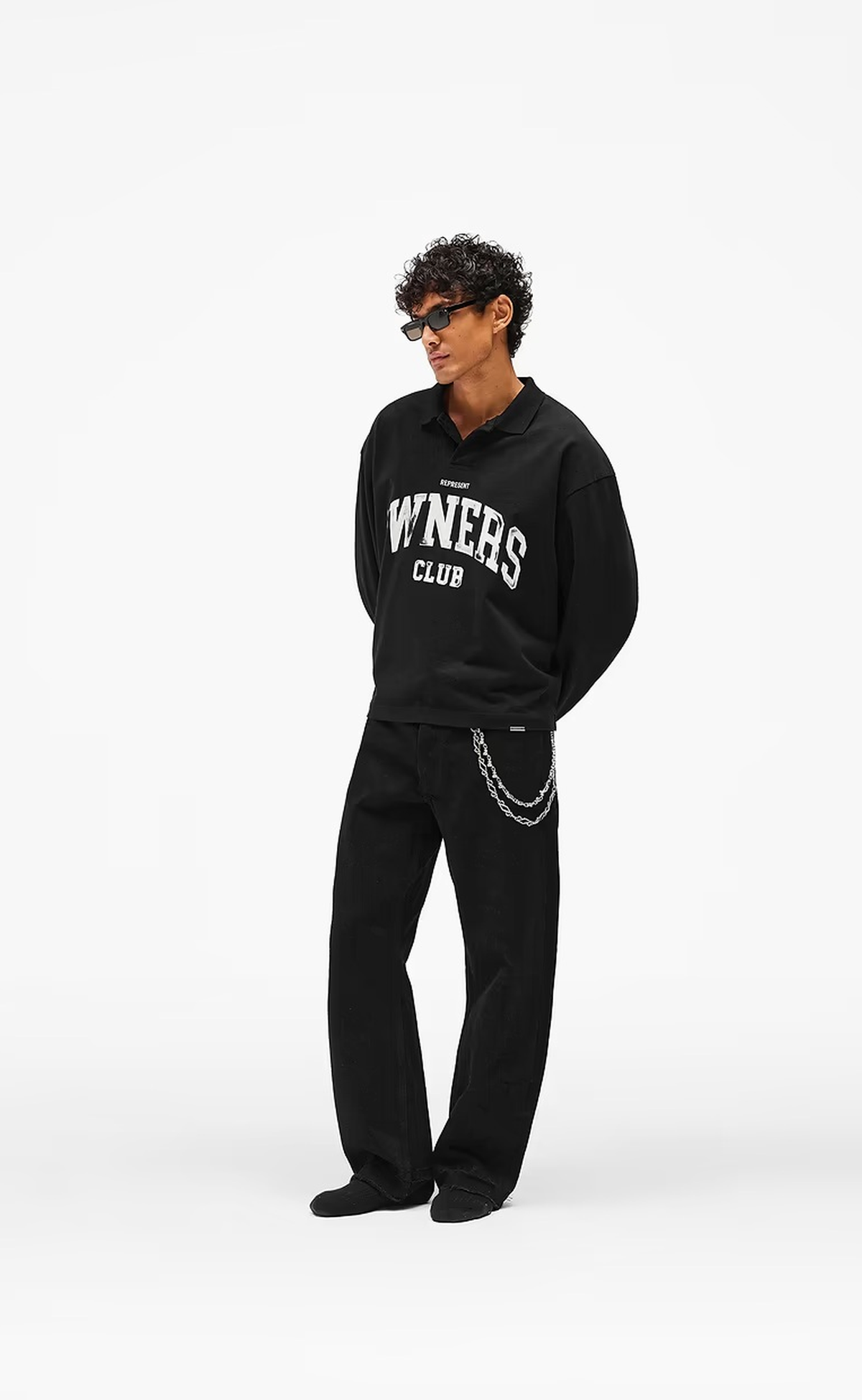 OWNERS RUGBY POLO JET BLACK LONGSLEEVE