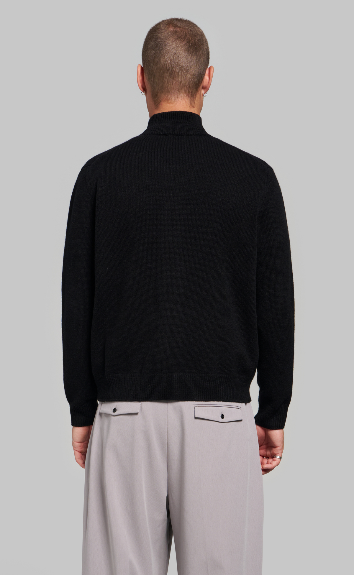 IVEN KNIT BLACK JACKET