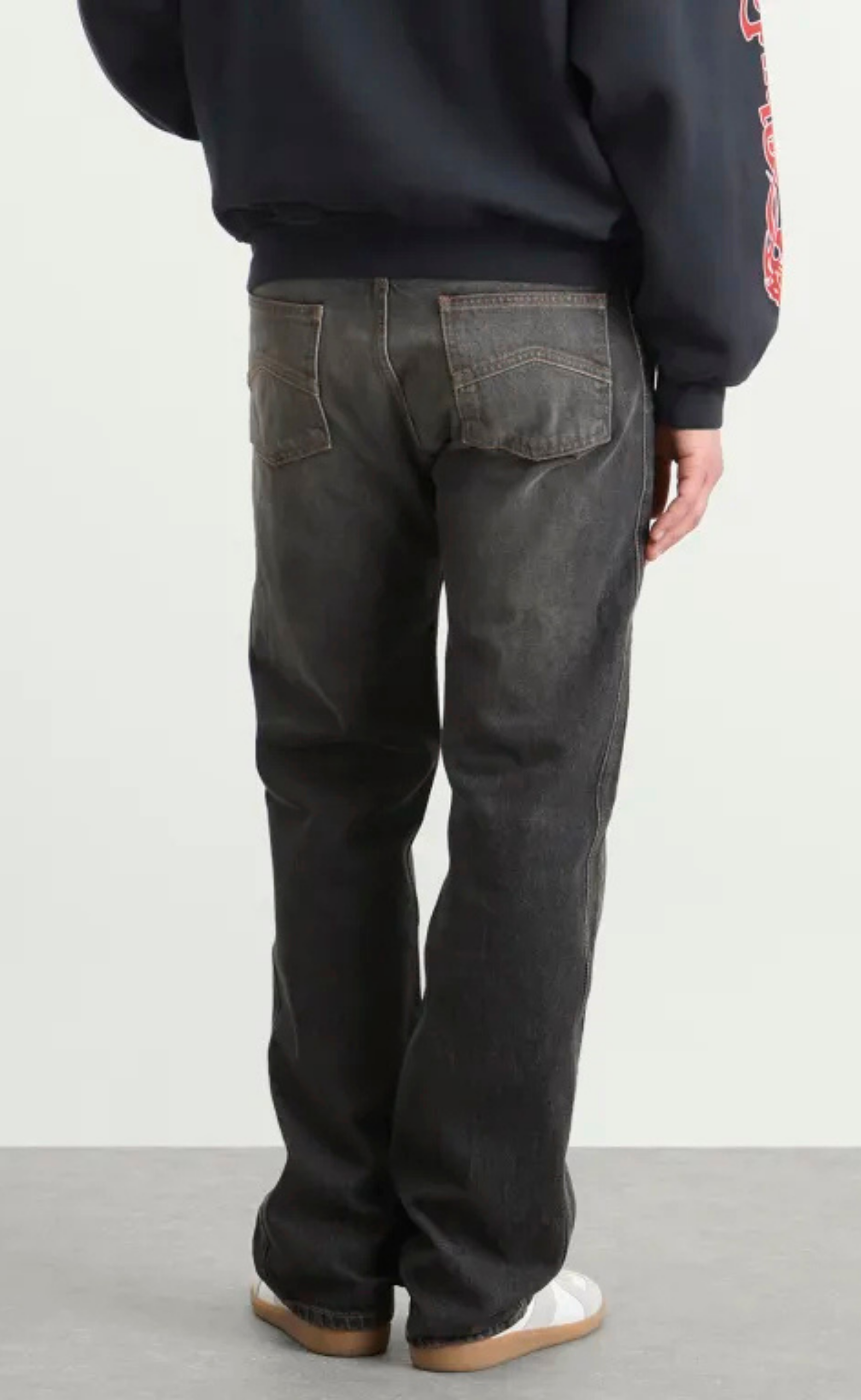 90S TRAXEDO DENIM AGOURA BLACK JEANS