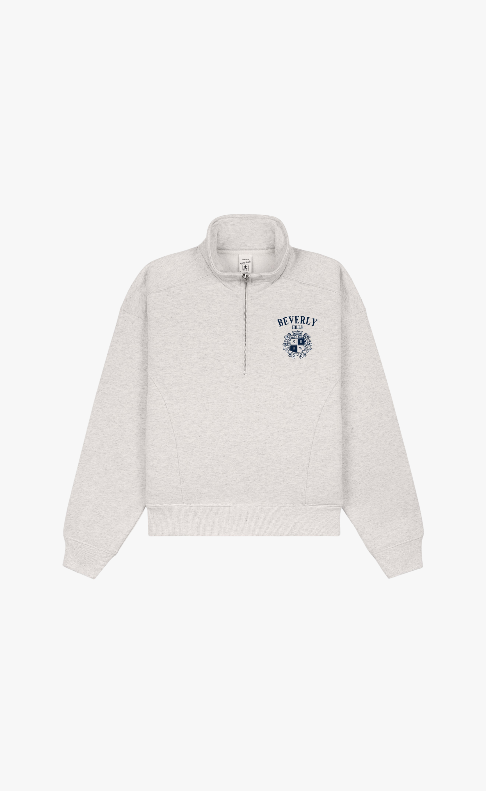 BH CREST HEATHER GRAY QUARTER ZIP