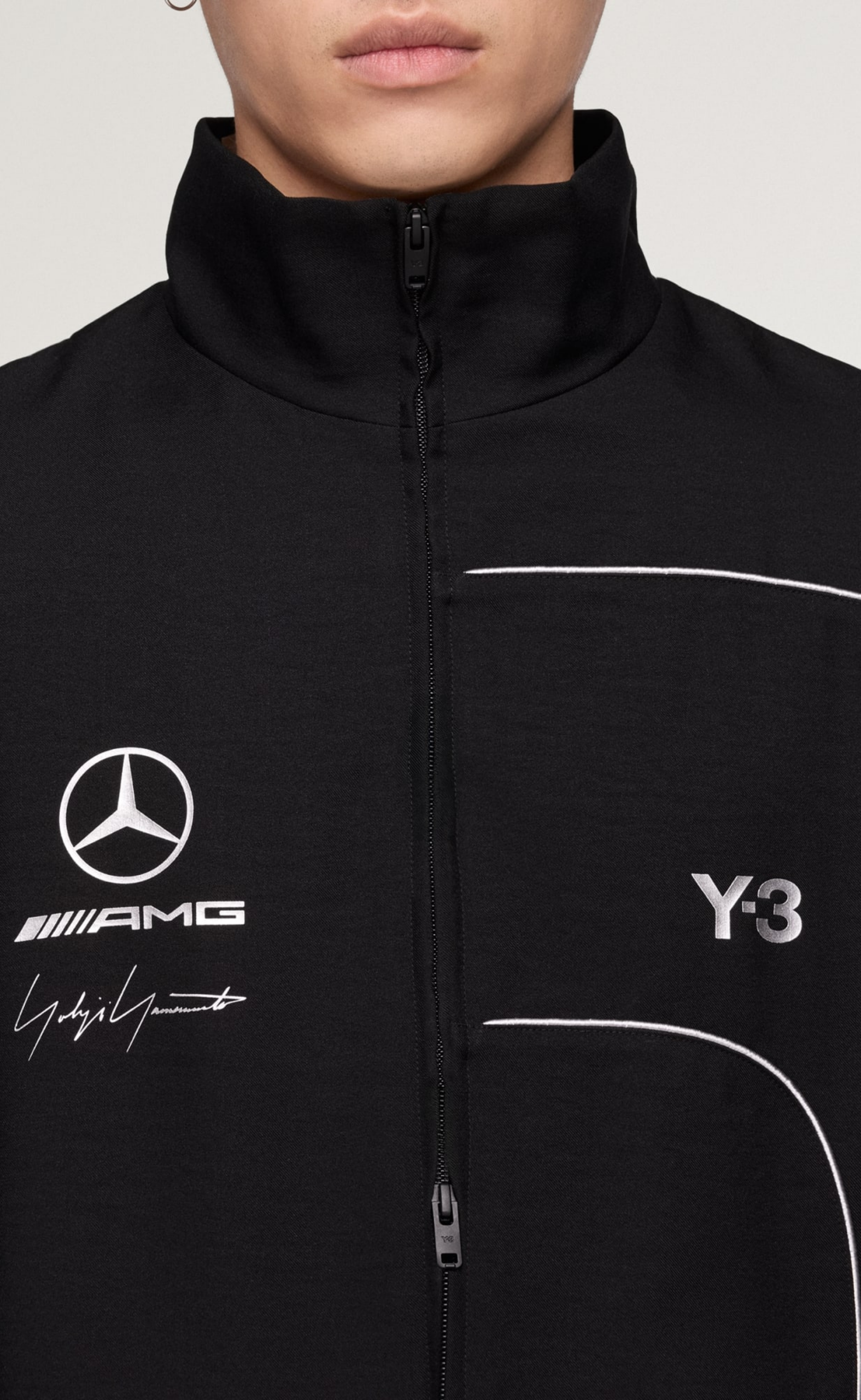 F1 MERCEDES BLACK TRACK JACKET