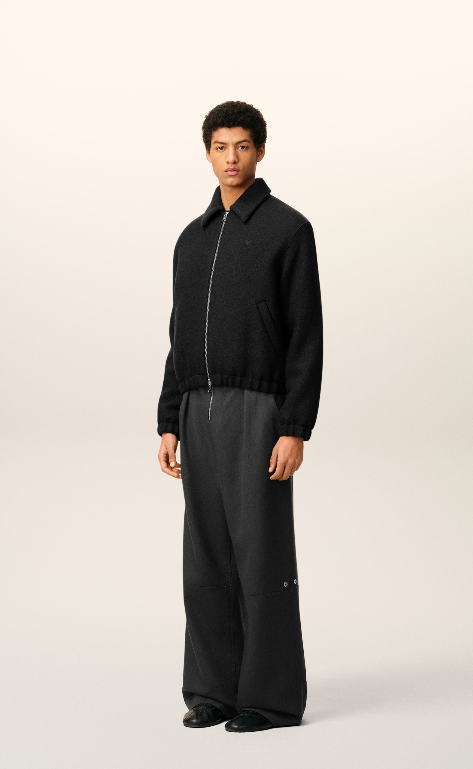 AMI DE COEUR PADDED ZIPPED ANTHRACITE JACKET