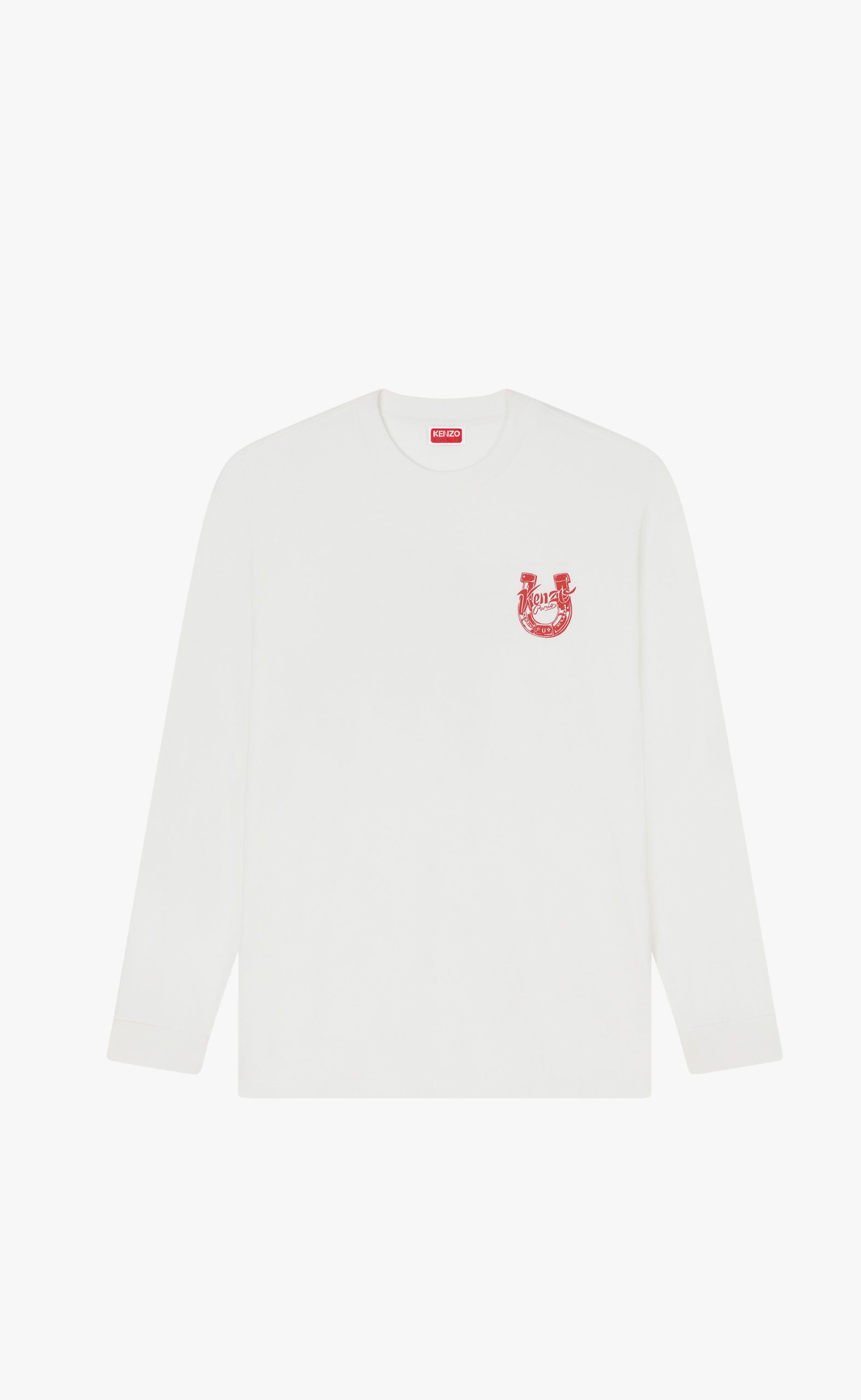 GOTS KENZO LUCKY HORSES RELAXS OFF WHITE LONGSLEEVE