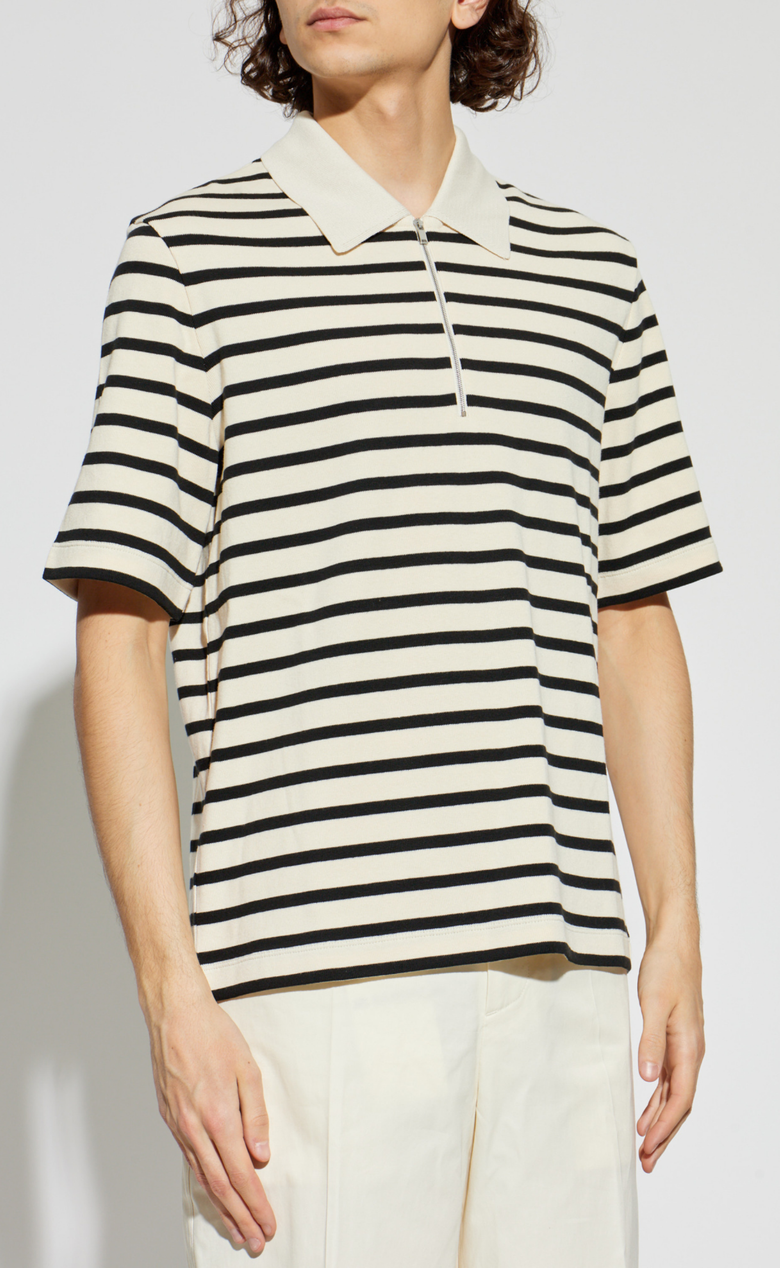 STRIPED SHORT SLEEVE POLO BLUEJAY T-SHIRT