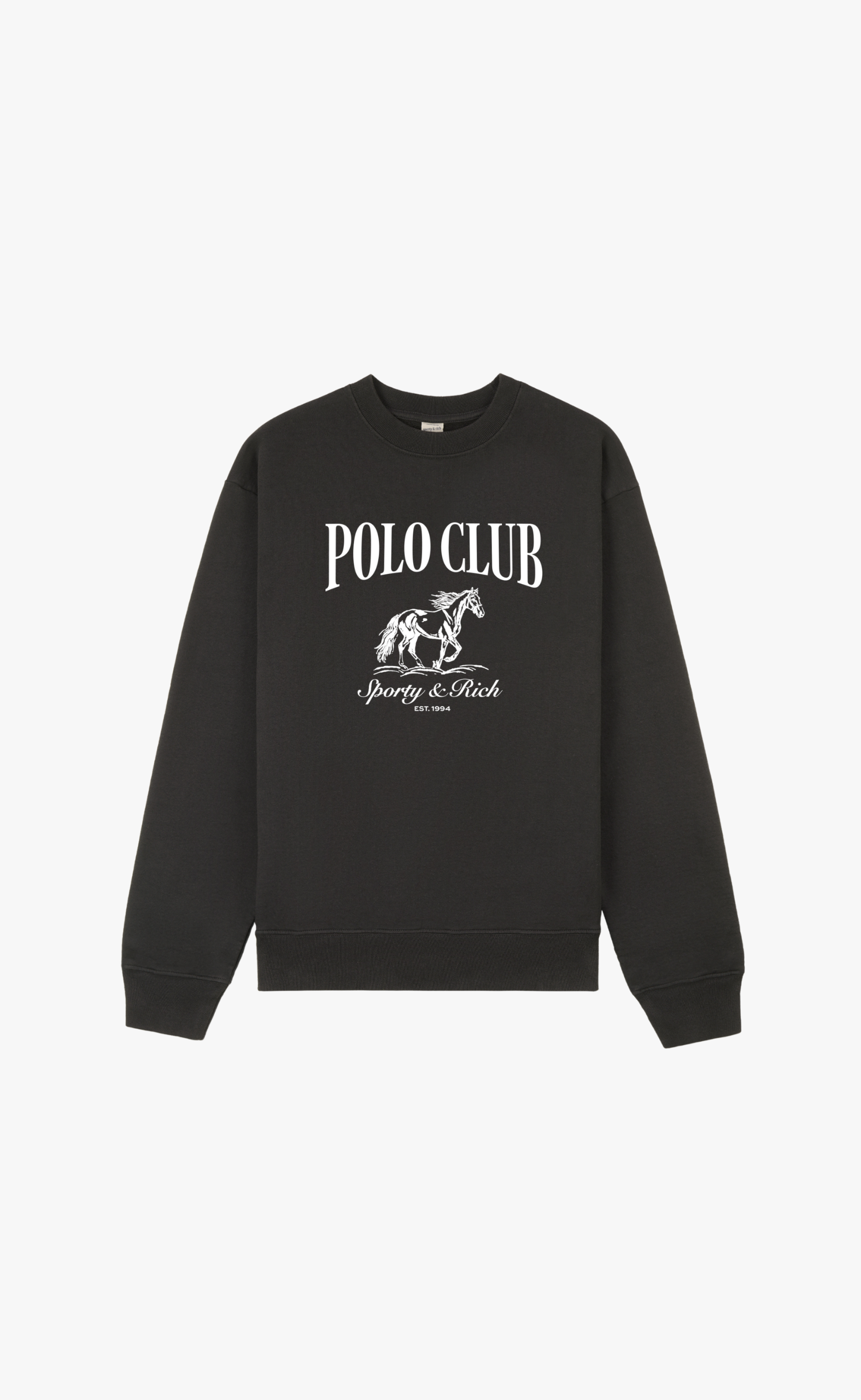 STALLION FADED BLACK CREWNECK
