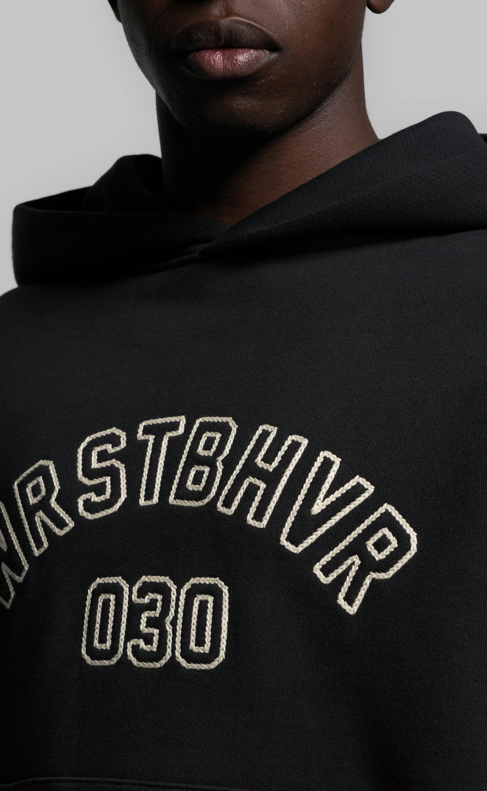 MARCEJ JET BLACK HOODIE