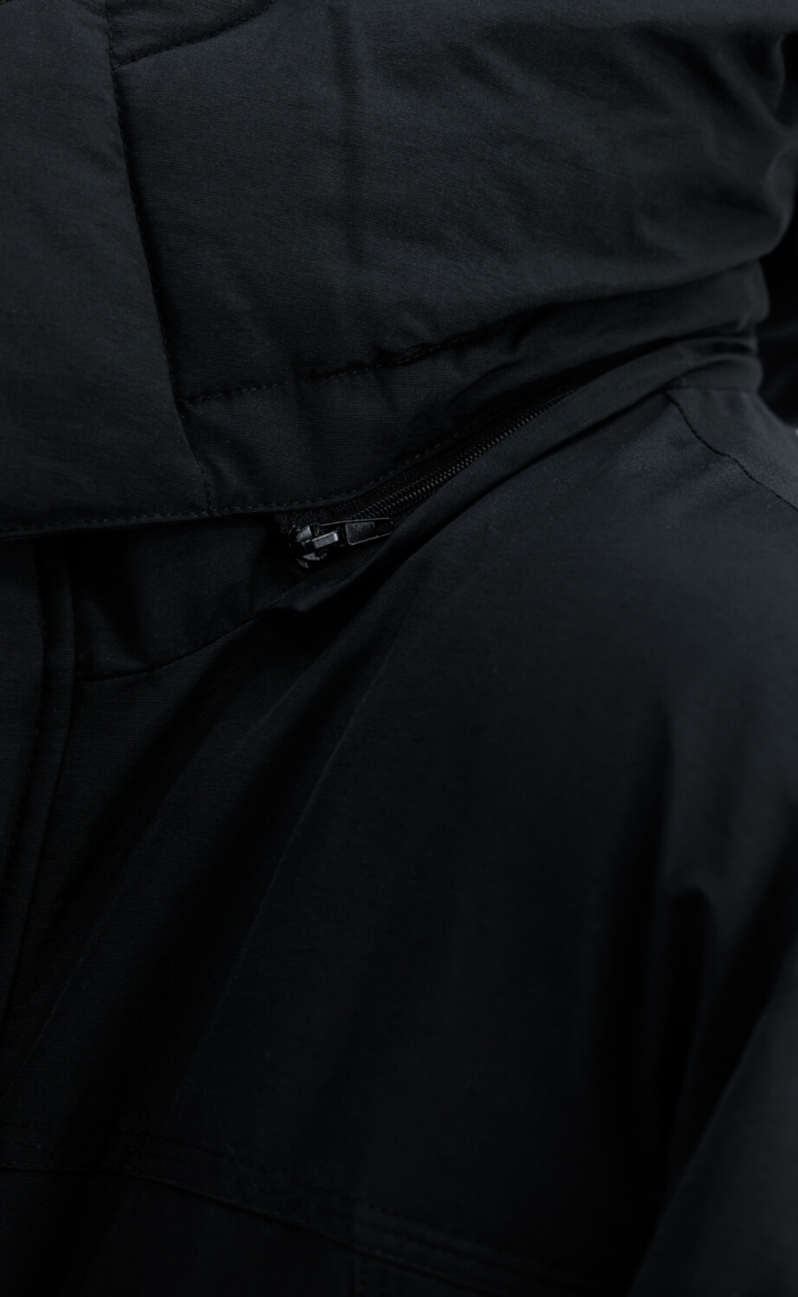 PUFFER PARKA BLACK JACKET