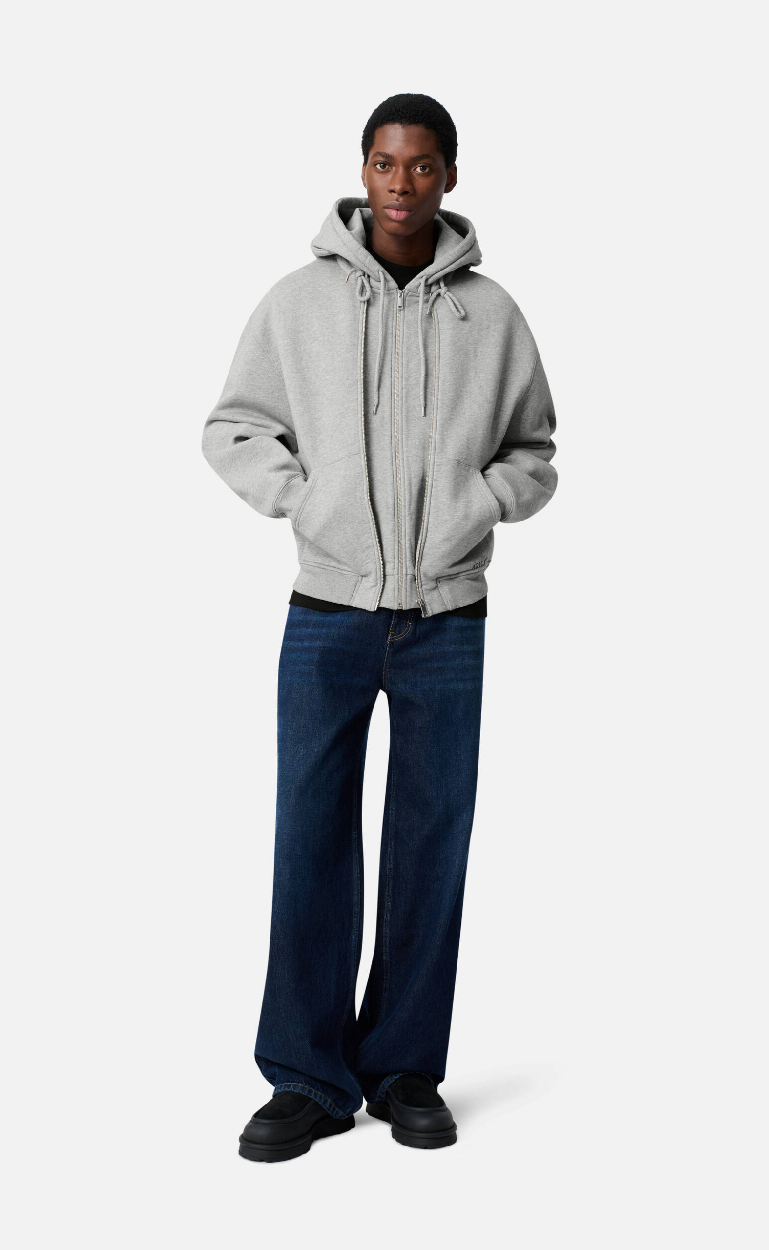 TREY GREY MELANGE HOODIE