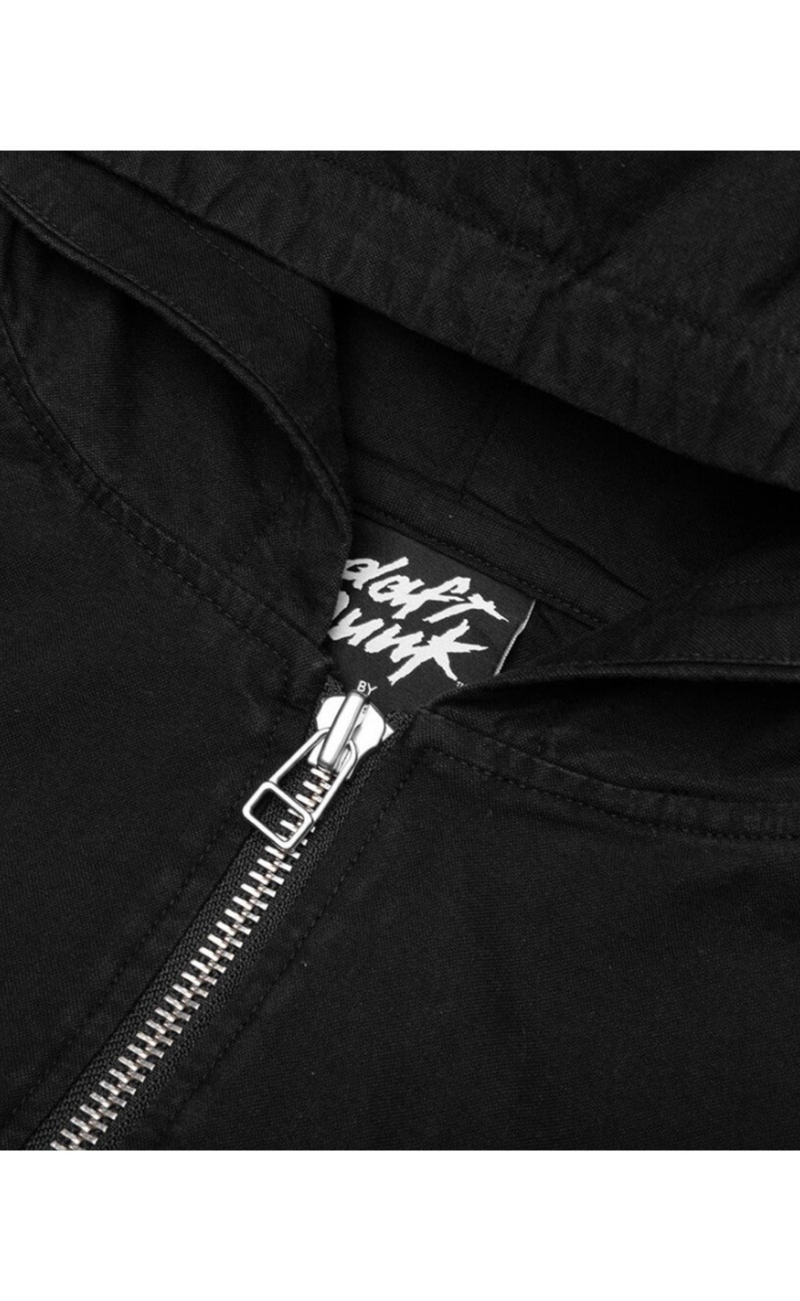 DIGITAL ZIP PONCHO BLACK HOODIE
