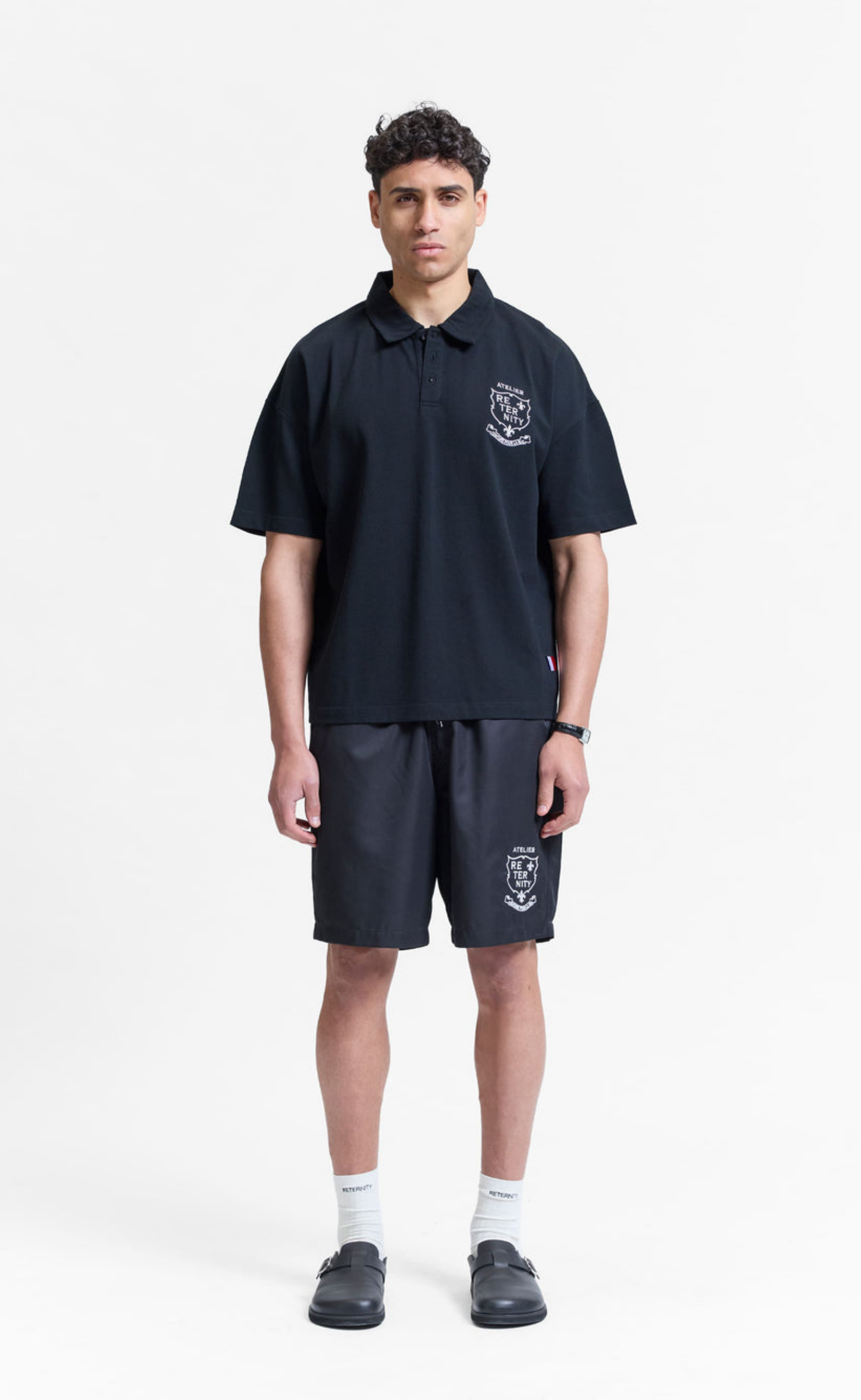 L ATELIER DE LA RUE SWIM BLACK SHORTS