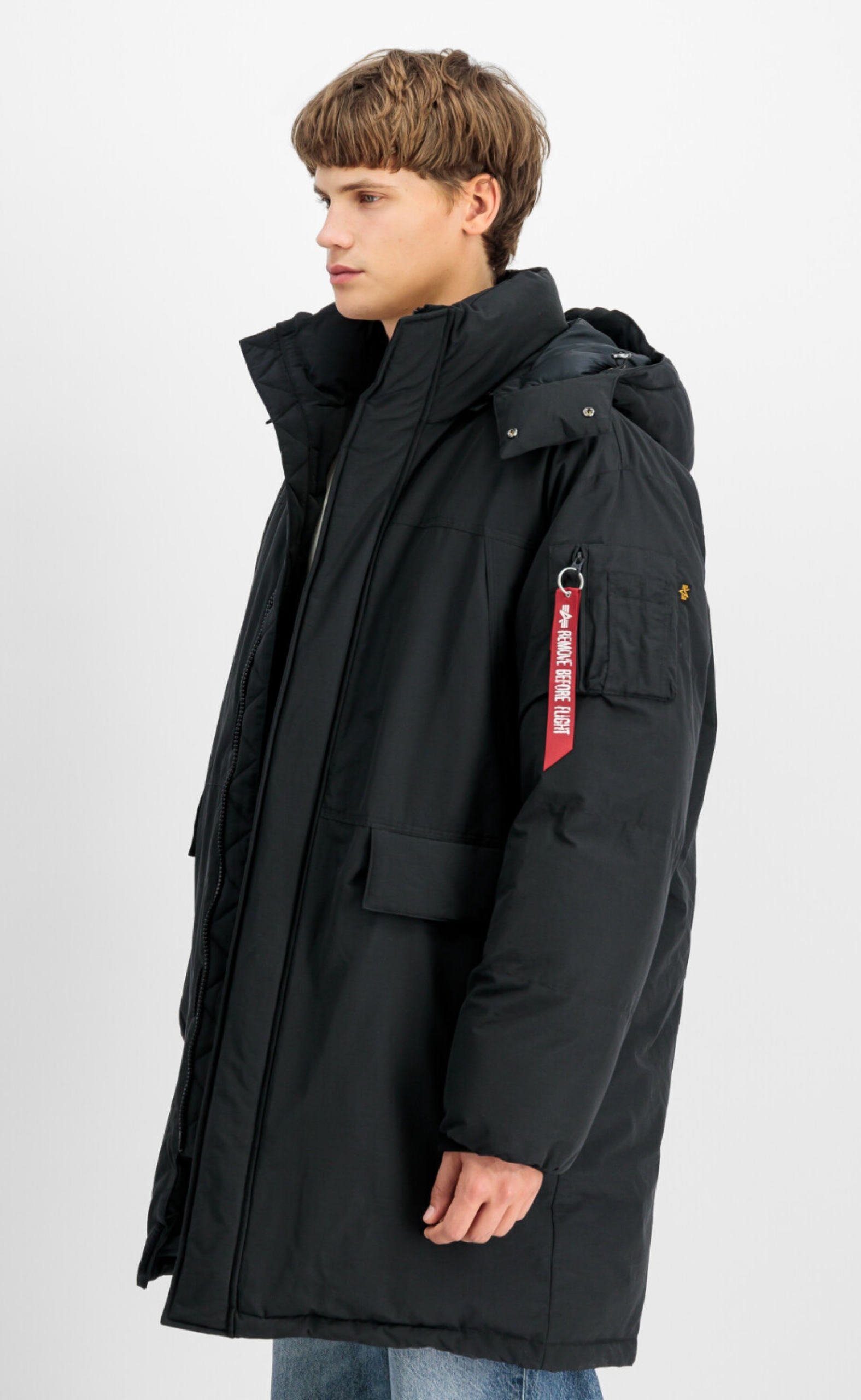 PUFFER PARKA BLACK JACKET