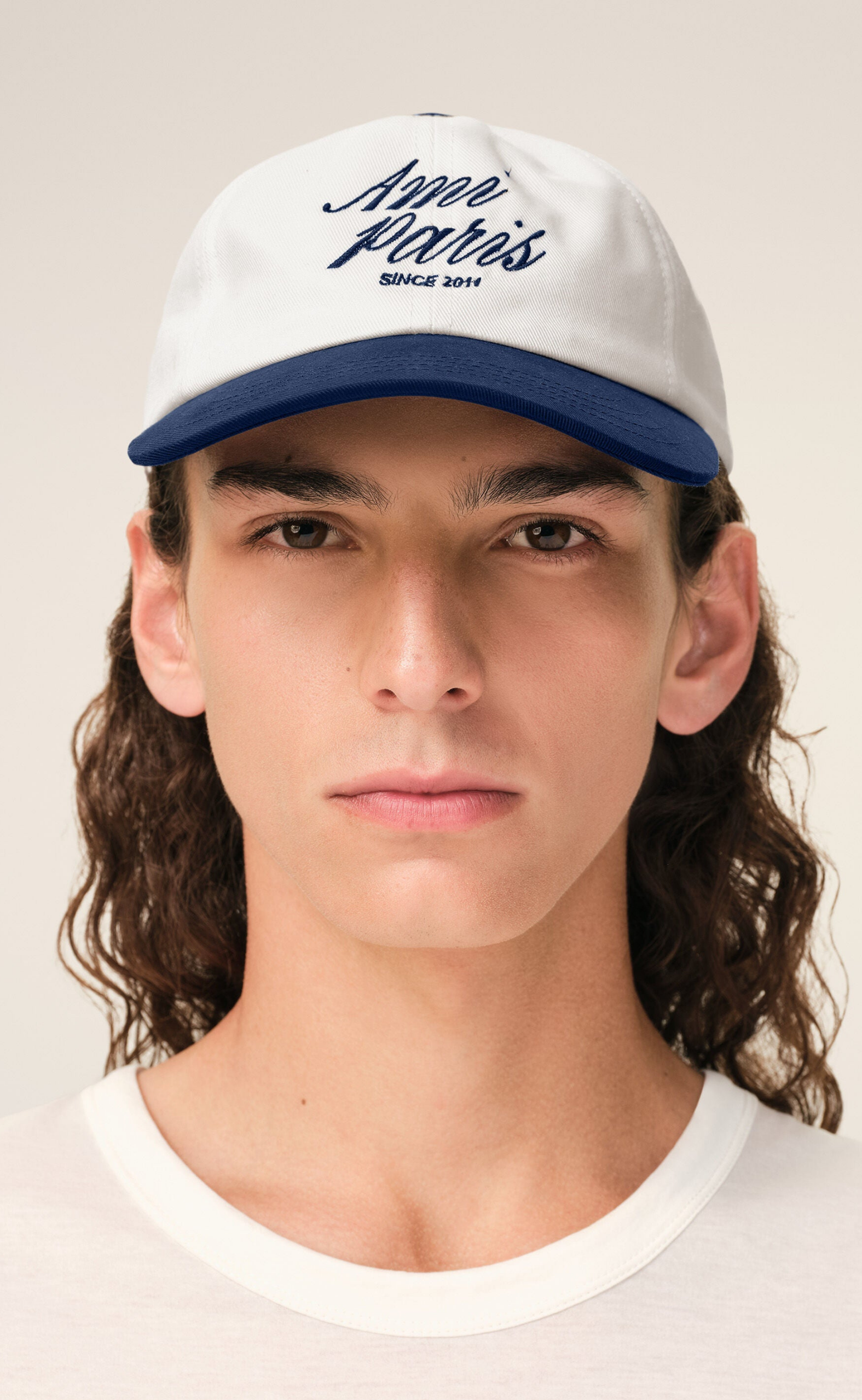 BICOLOR AMI PARIS WHITE INK HAT