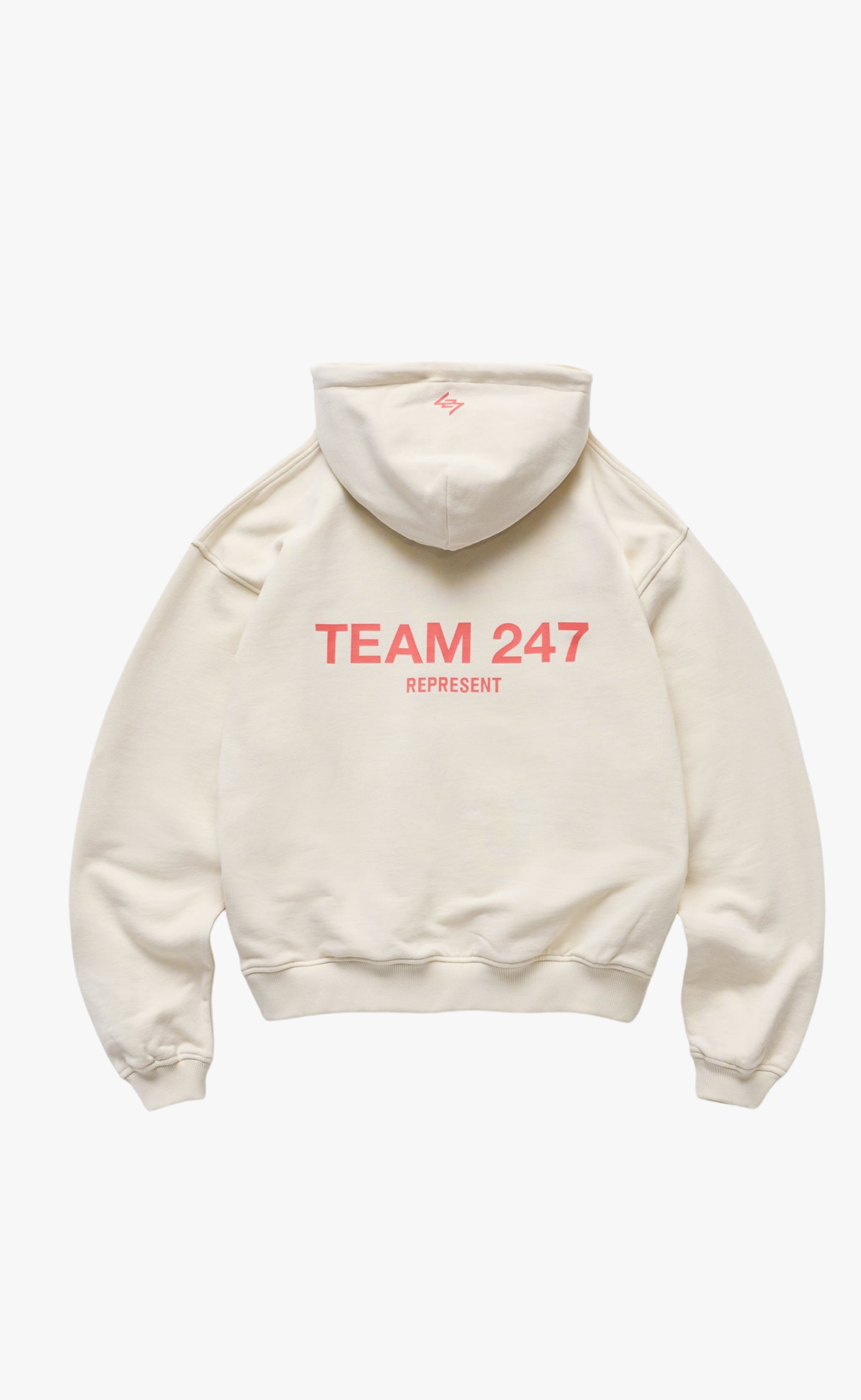 TEAM 247 OVERSIZED CREAM HOODIE