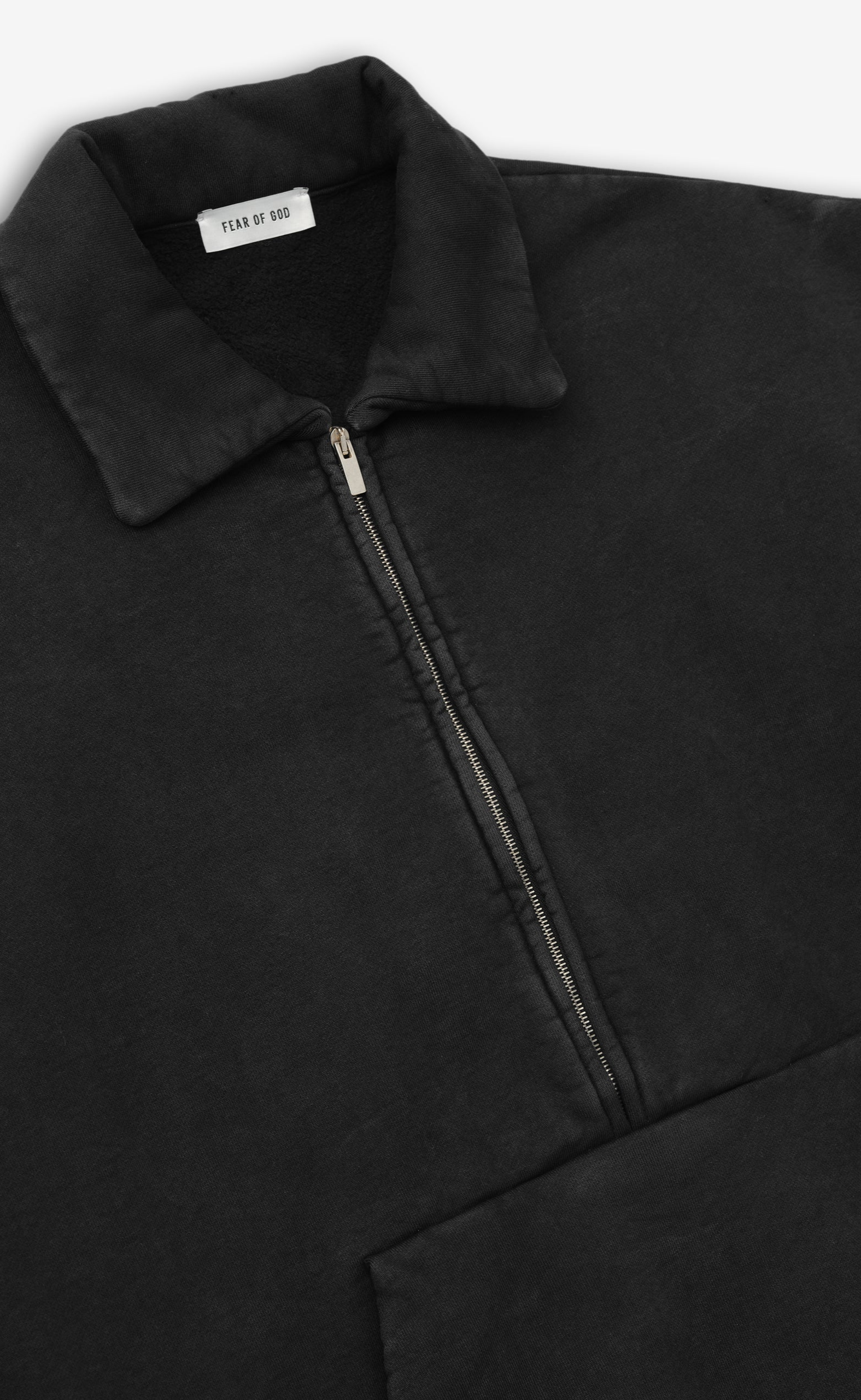 HALF ZIP POLO BLACK SWEATSHIRT