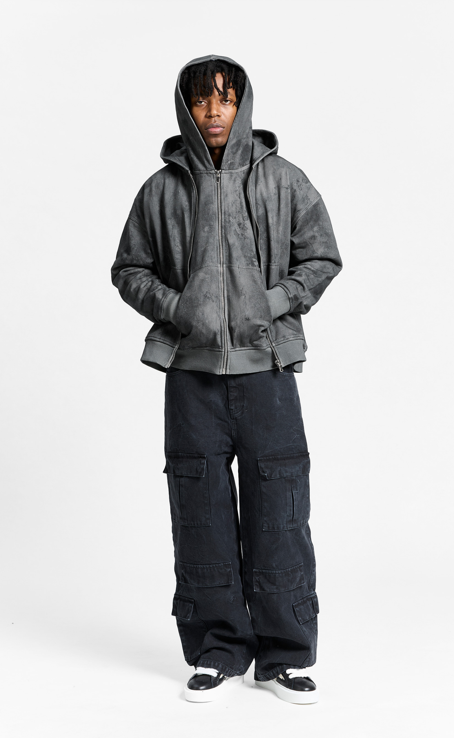 DELIRIA ZIP BLACK HOODIE