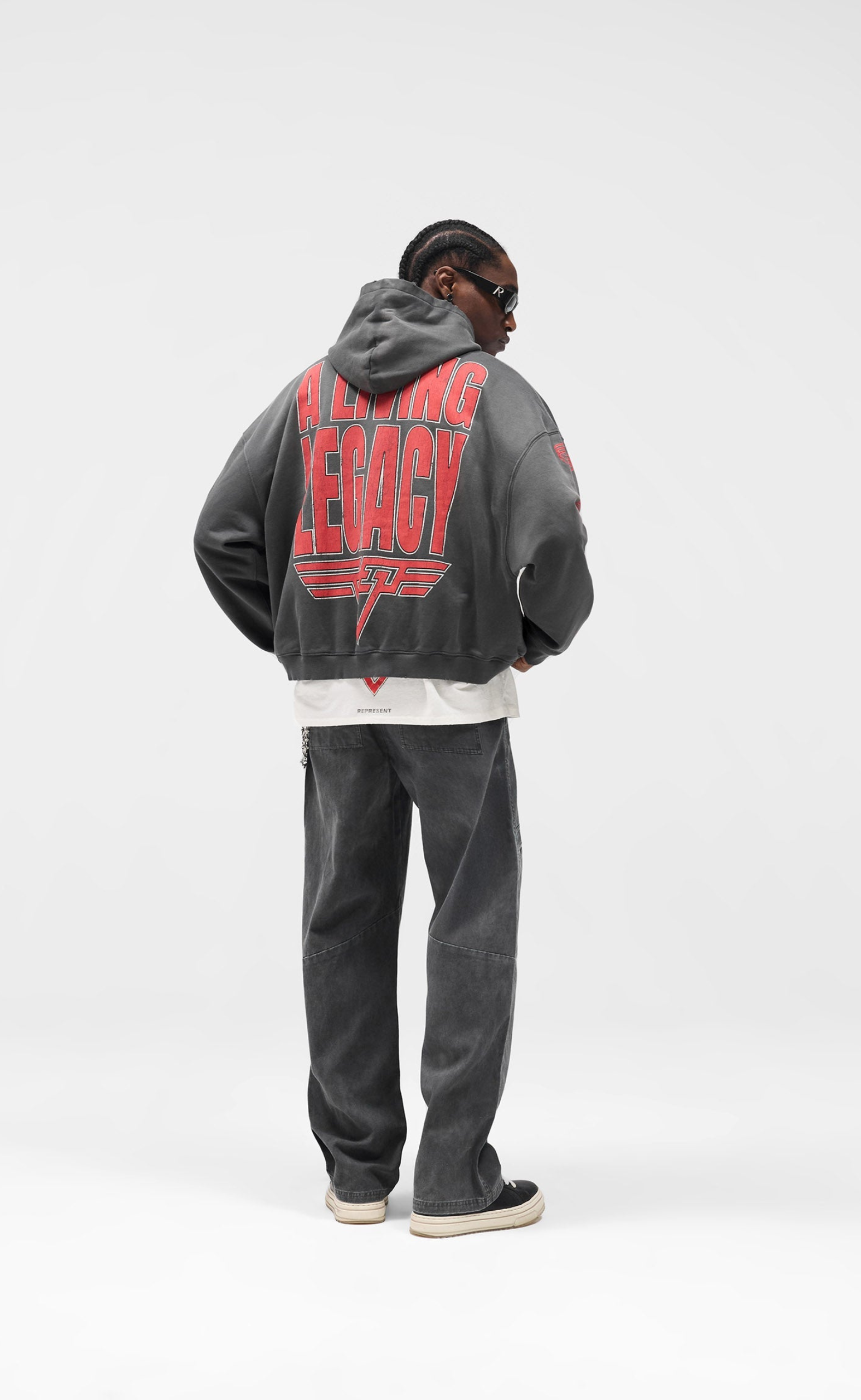 REPRESENT LIVING LEGACY TOUR SUN FADE GREY HOODIE