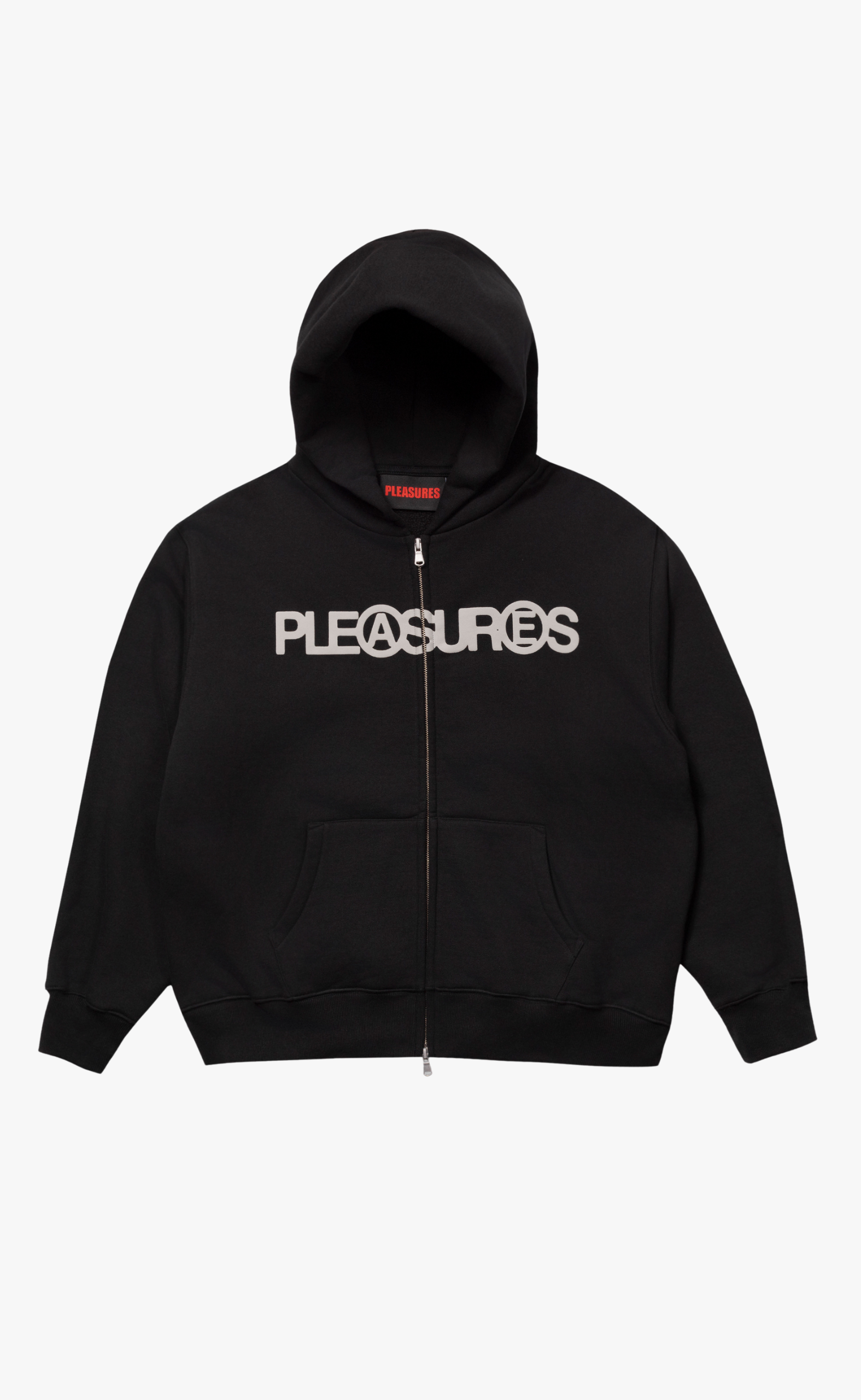 ZINE ZIP-UP BLACK HOODIE