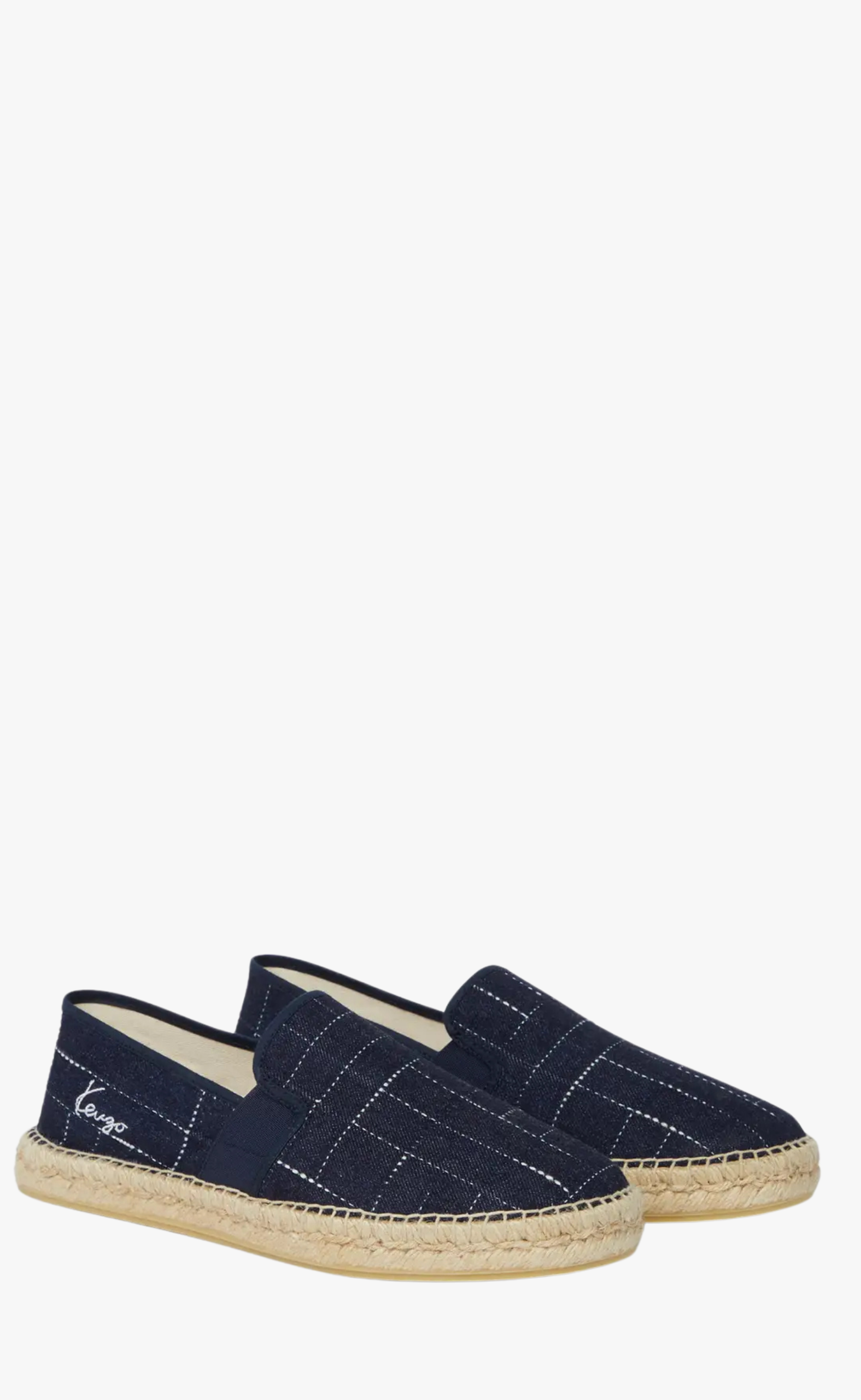 KENZO WEAVE ELASTIC SLIP-ON BLUE DENIM SNAKER