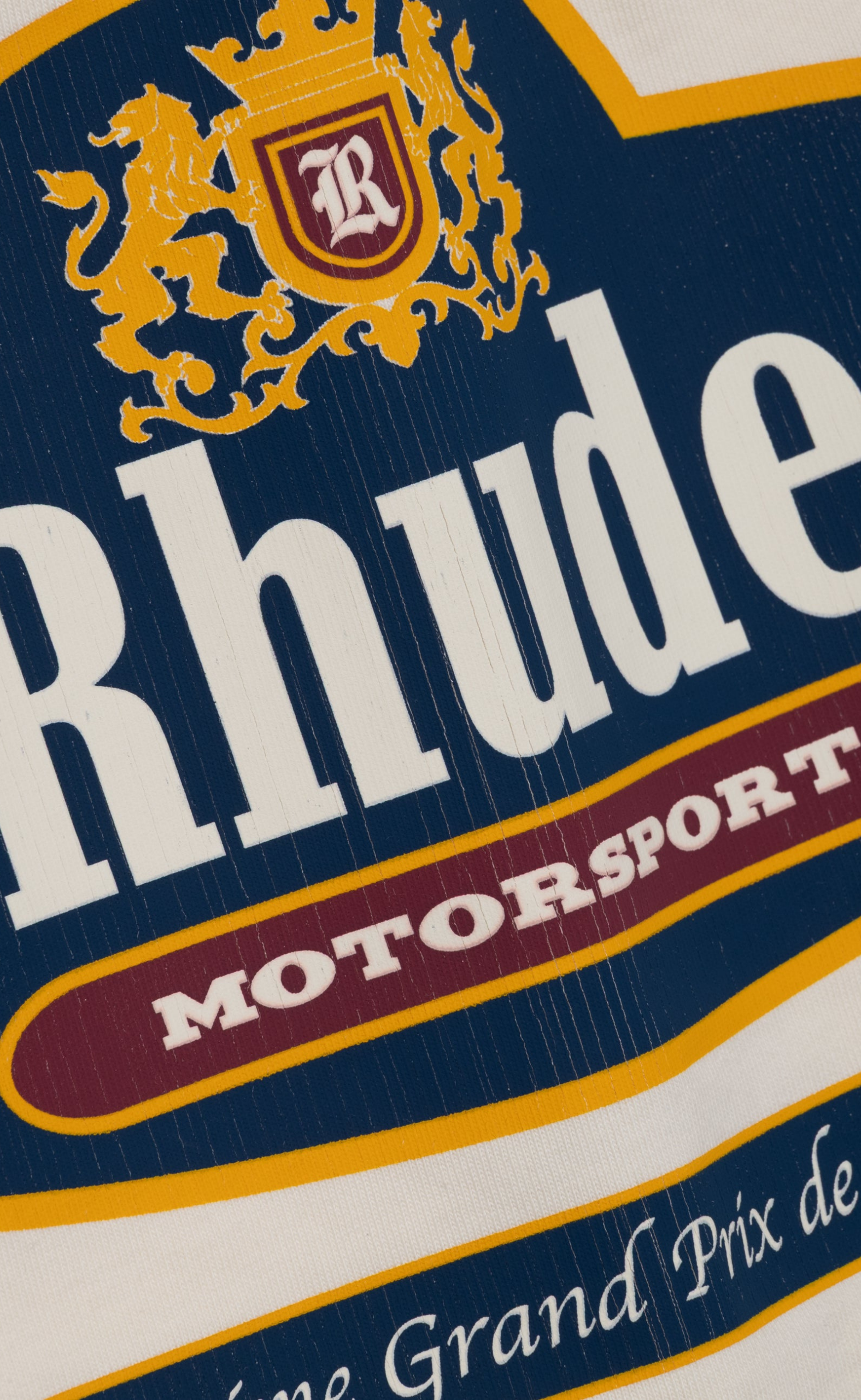 RHUDE RACING CREST VINTAGE WHITE T-SHIRT