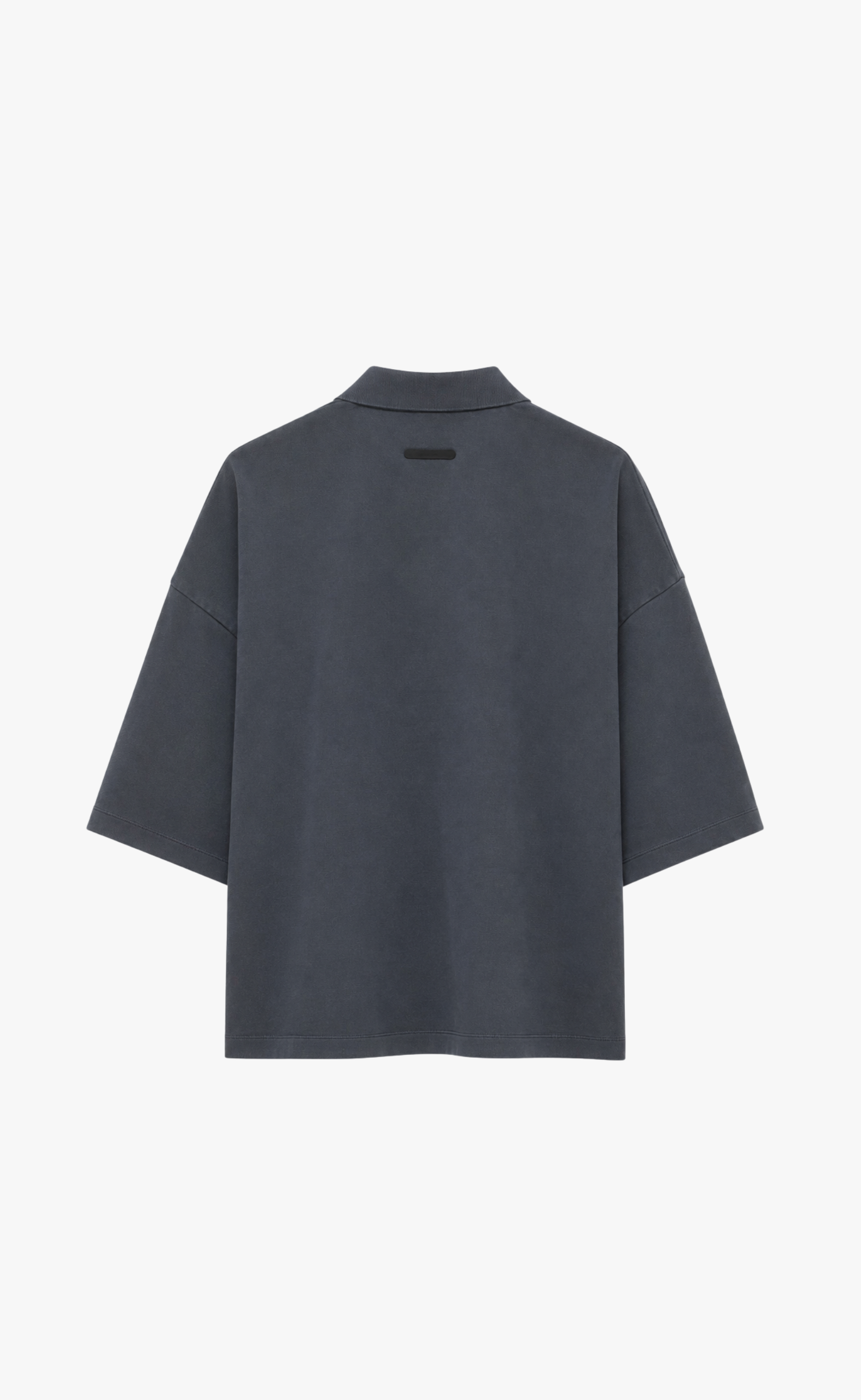 CROPPED POLO WASHED IRON GREY T-SHIRT