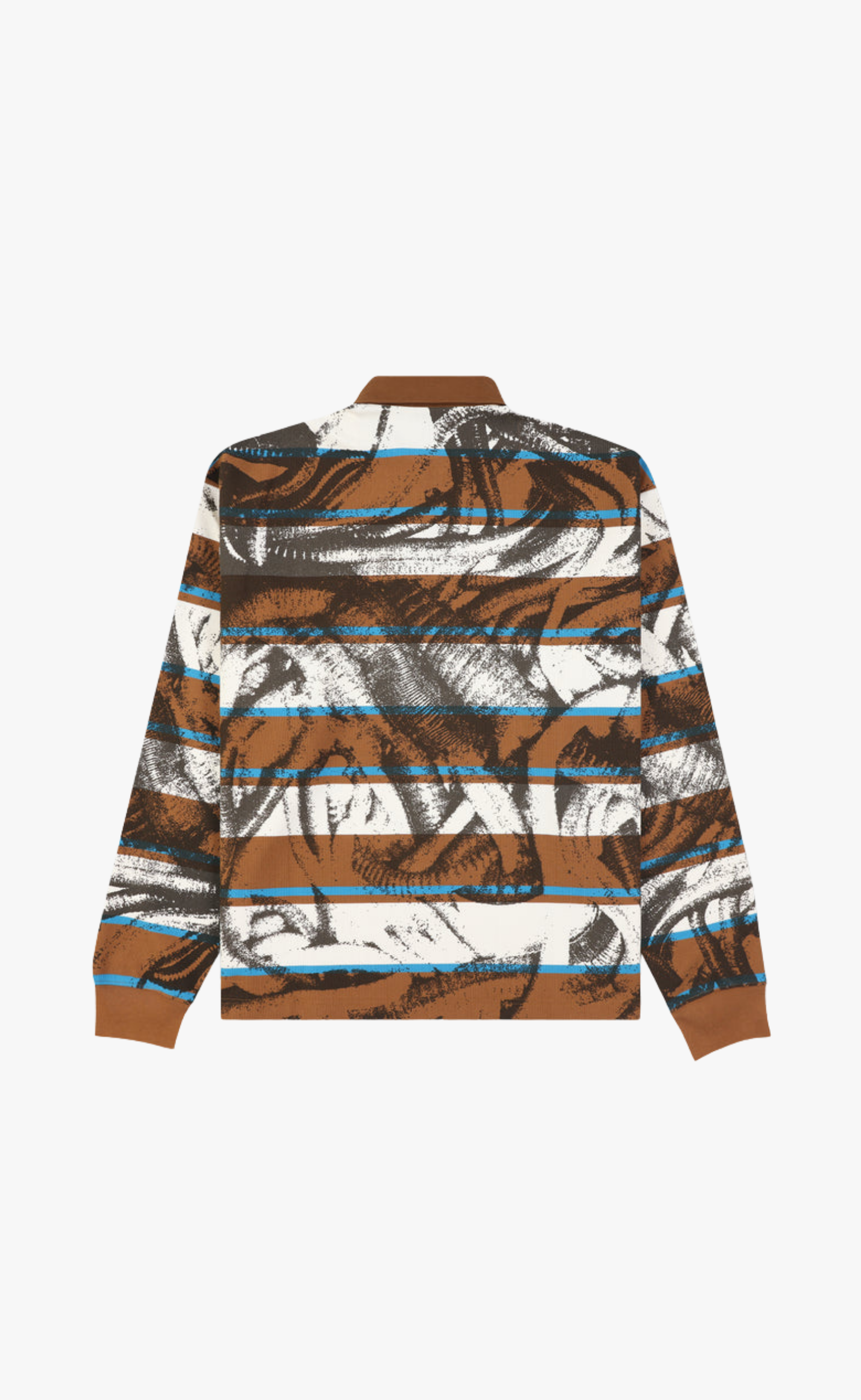 WORMS RUGBY POLO BROWN LONGSLEEVE