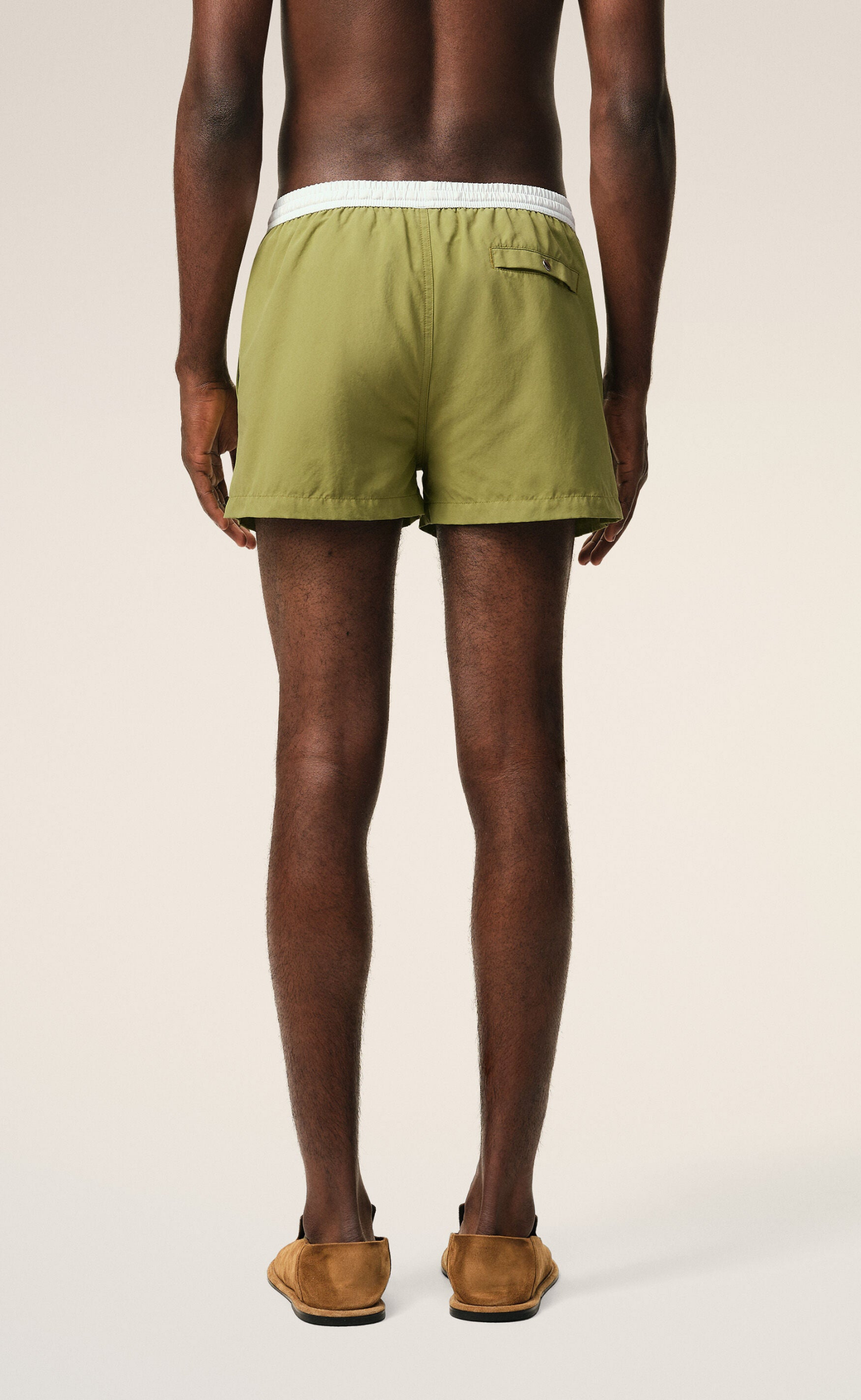 NYLON SWIMSUIT MATCHA SHORTS