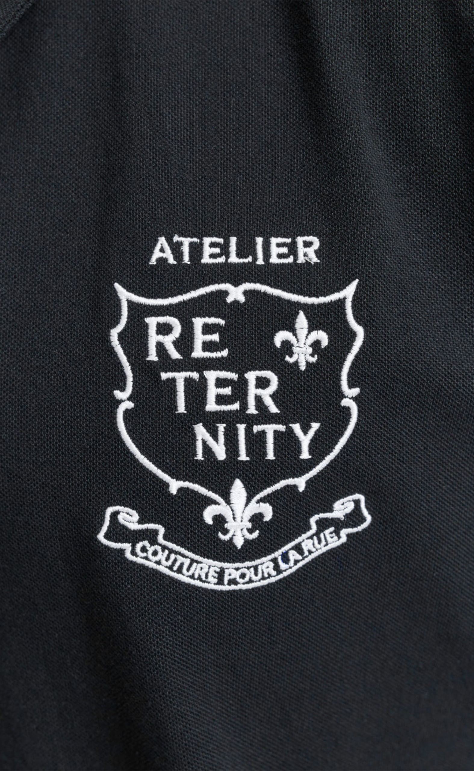 L ATELIER DE LA RUE POLO BLACK T-SHIRT